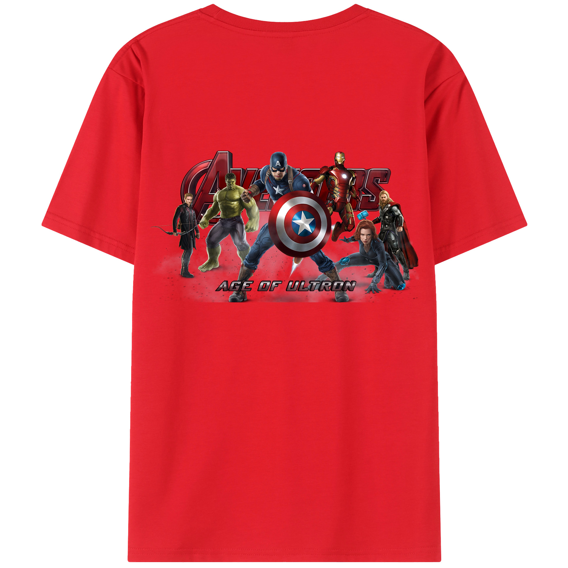 （画像用） アベンジャーズ The Avengers 綿100％半袖Tシャツ（背面プリント）