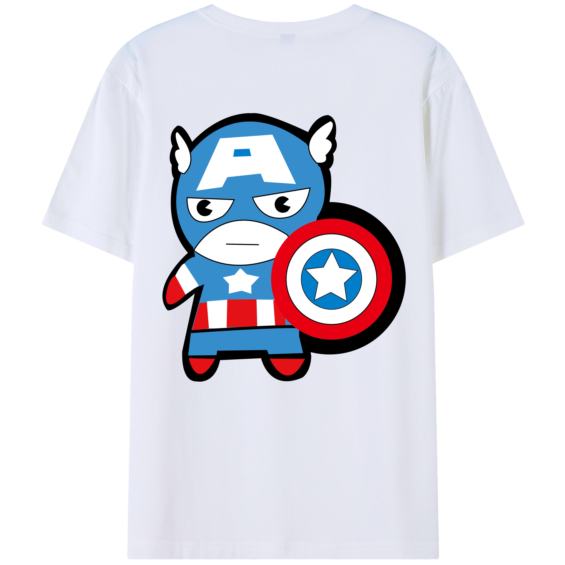 （画像用） アベンジャーズ The Avengers 綿100％半袖Tシャツ（背面プリント）