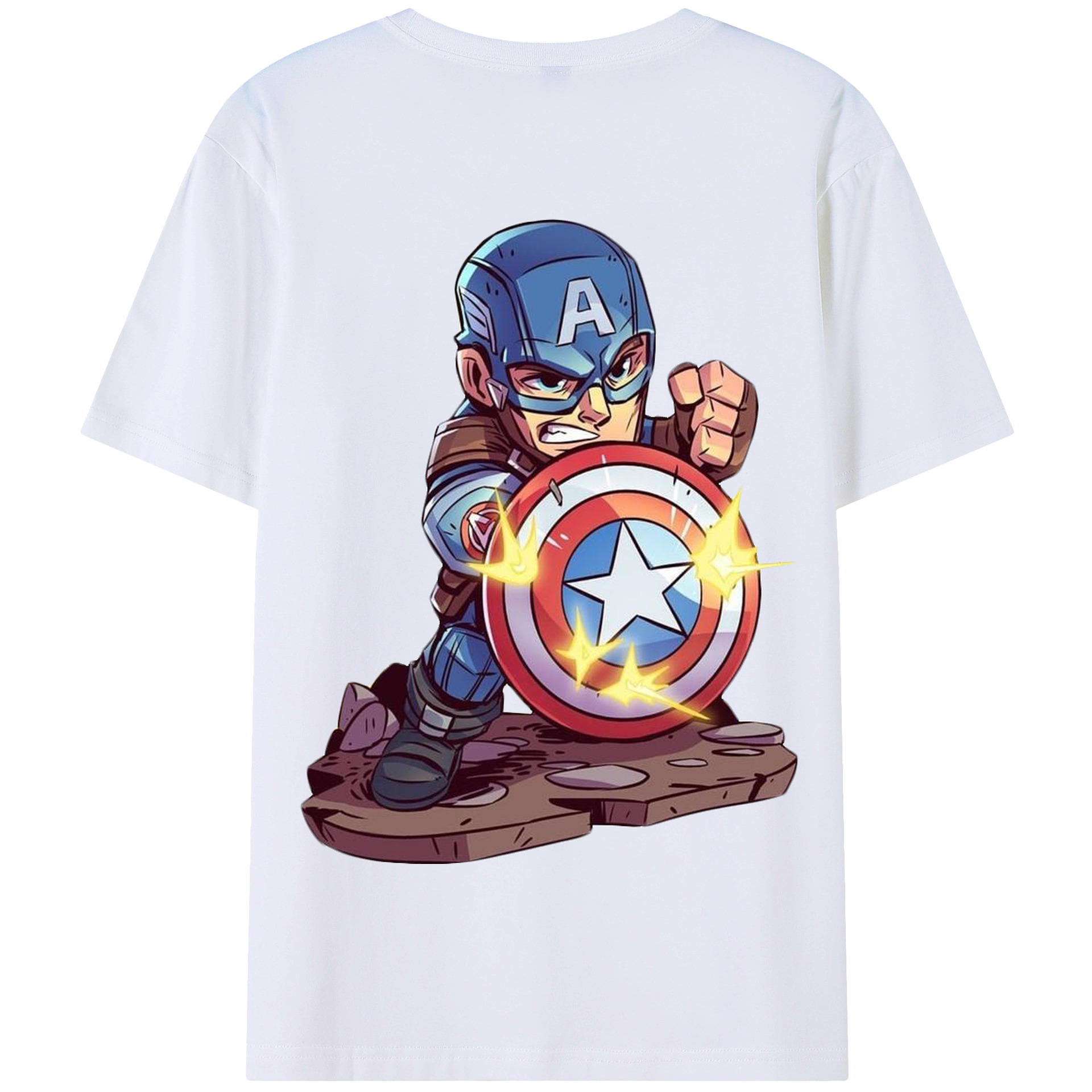（画像用） アベンジャーズ The Avengers 綿100％半袖Tシャツ（背面プリント）