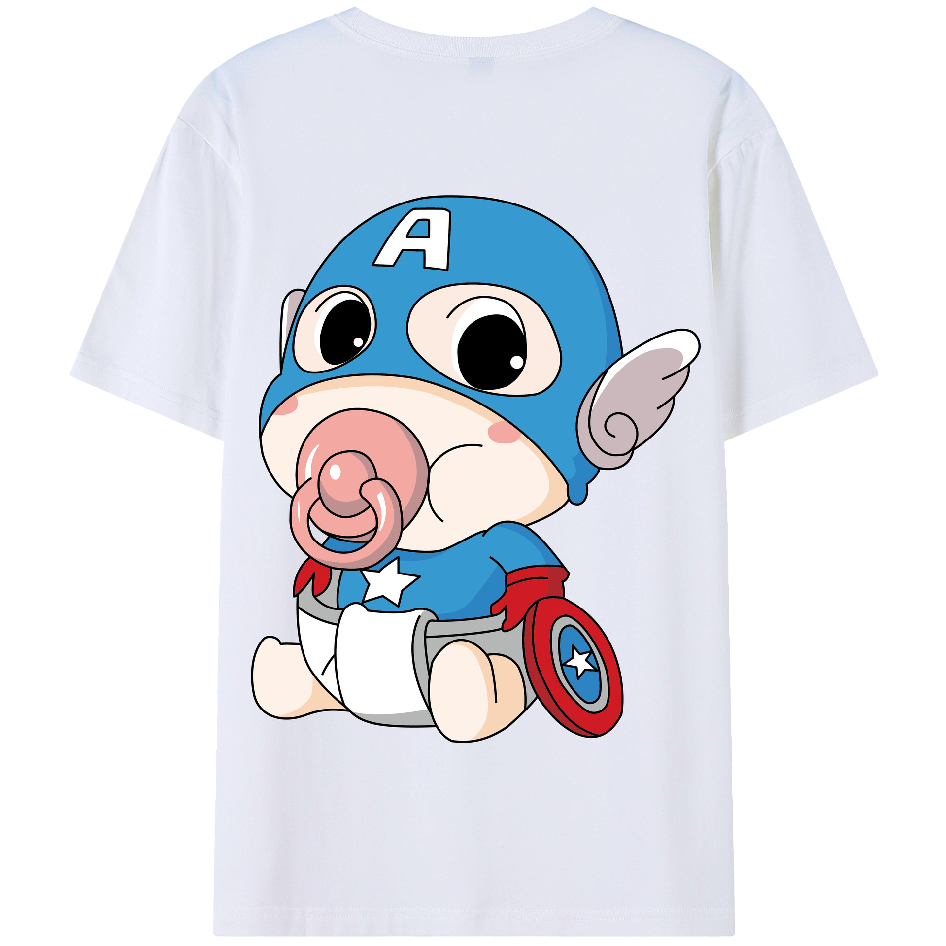 （画像用） アベンジャーズ The Avengers 綿100％半袖Tシャツ（背面プリント）