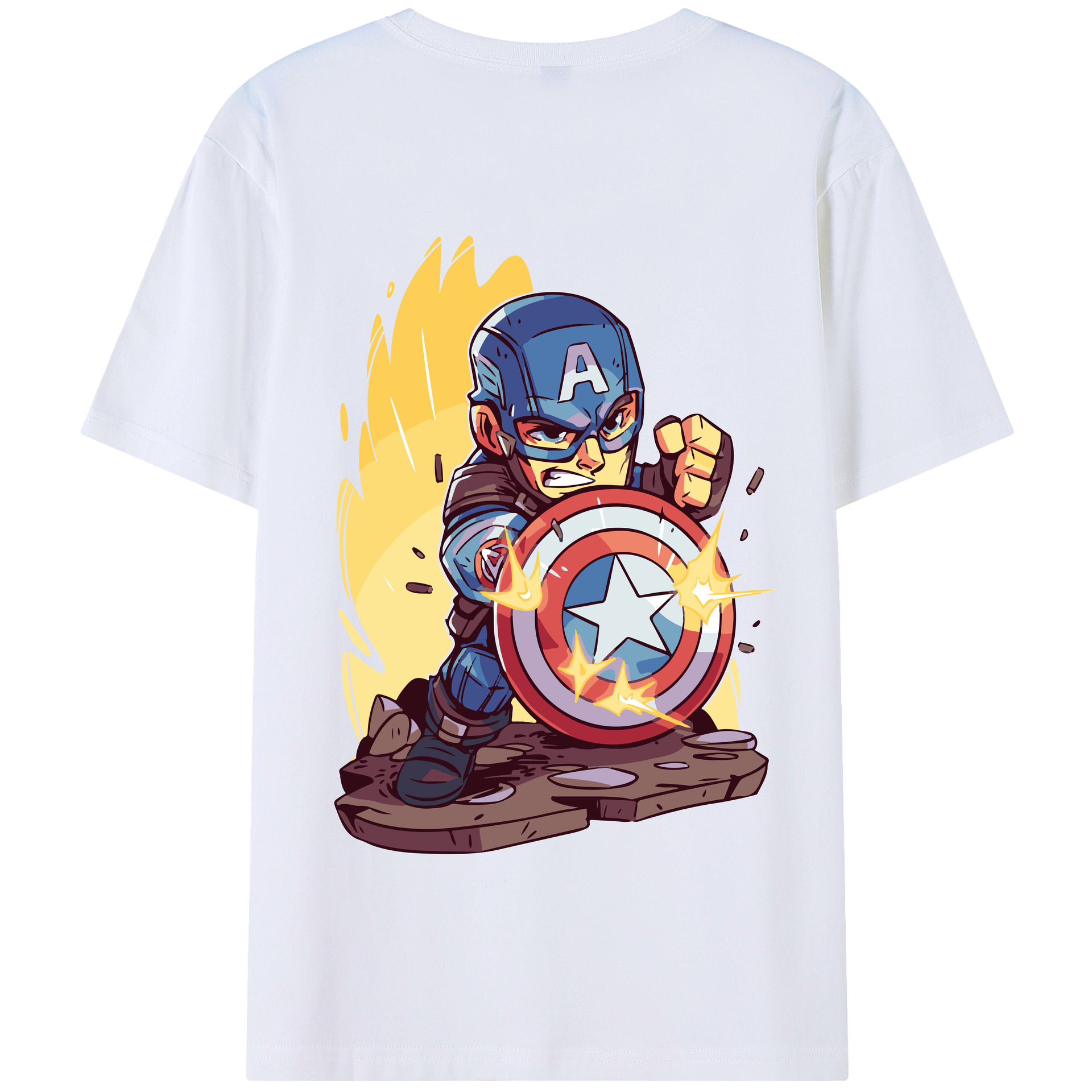 （画像用） アベンジャーズ The Avengers 綿100％半袖Tシャツ（背面プリント）