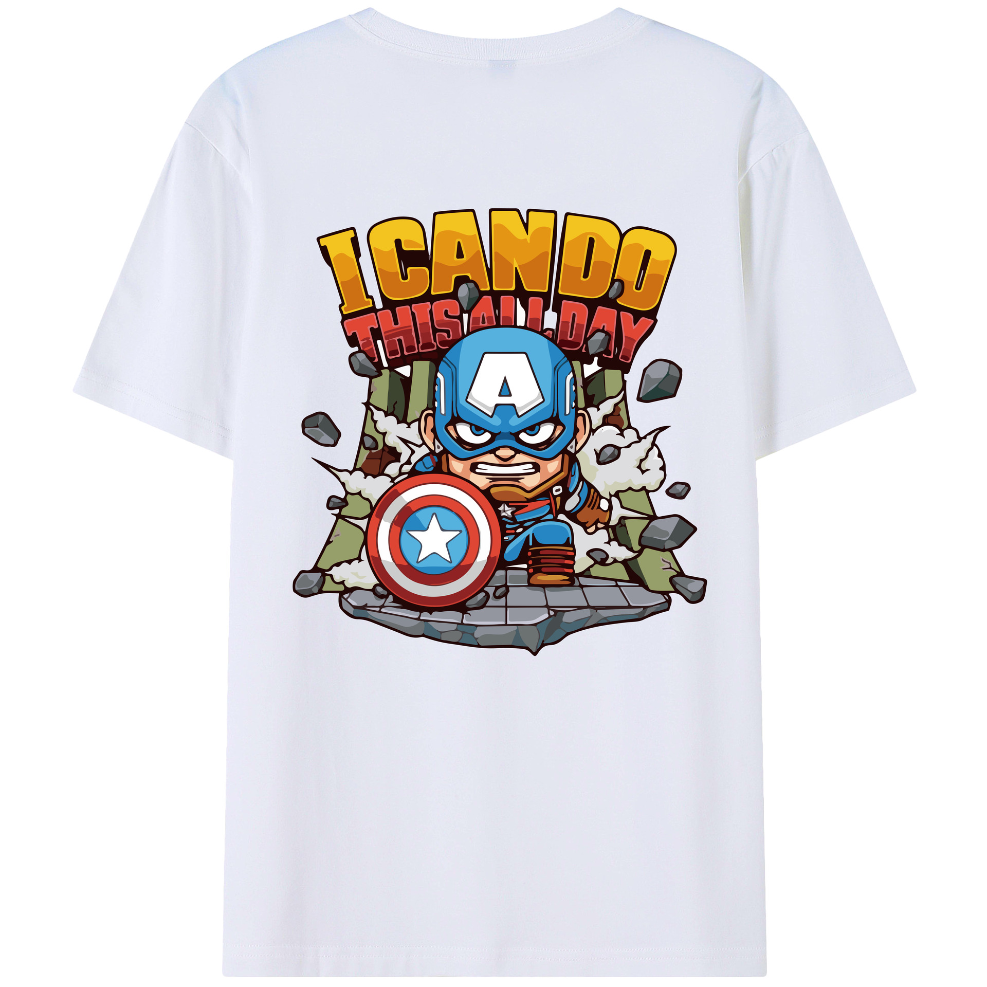 （画像用） アベンジャーズ The Avengers 綿100％半袖Tシャツ（背面プリント）