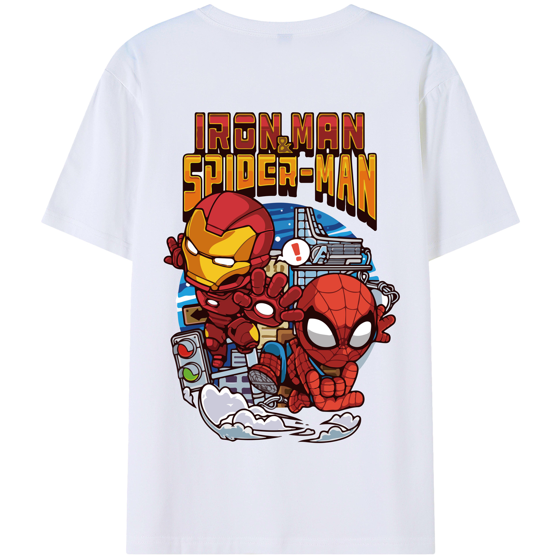 （画像用） アベンジャーズ The Avengers 綿100％半袖Tシャツ（背面プリント）