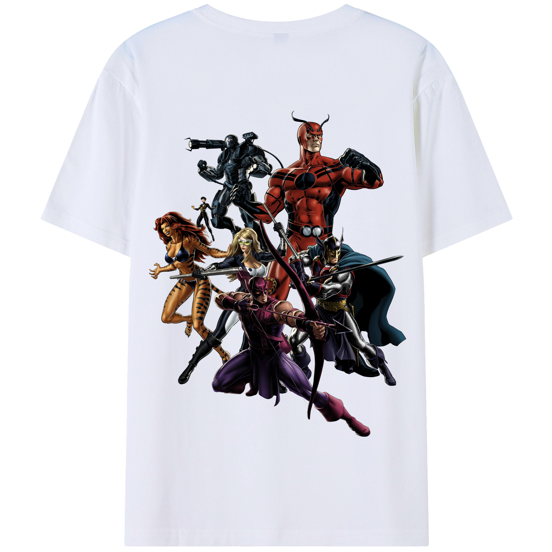 （画像用） アベンジャーズ The Avengers 綿100％半袖Tシャツ（背面プリント）