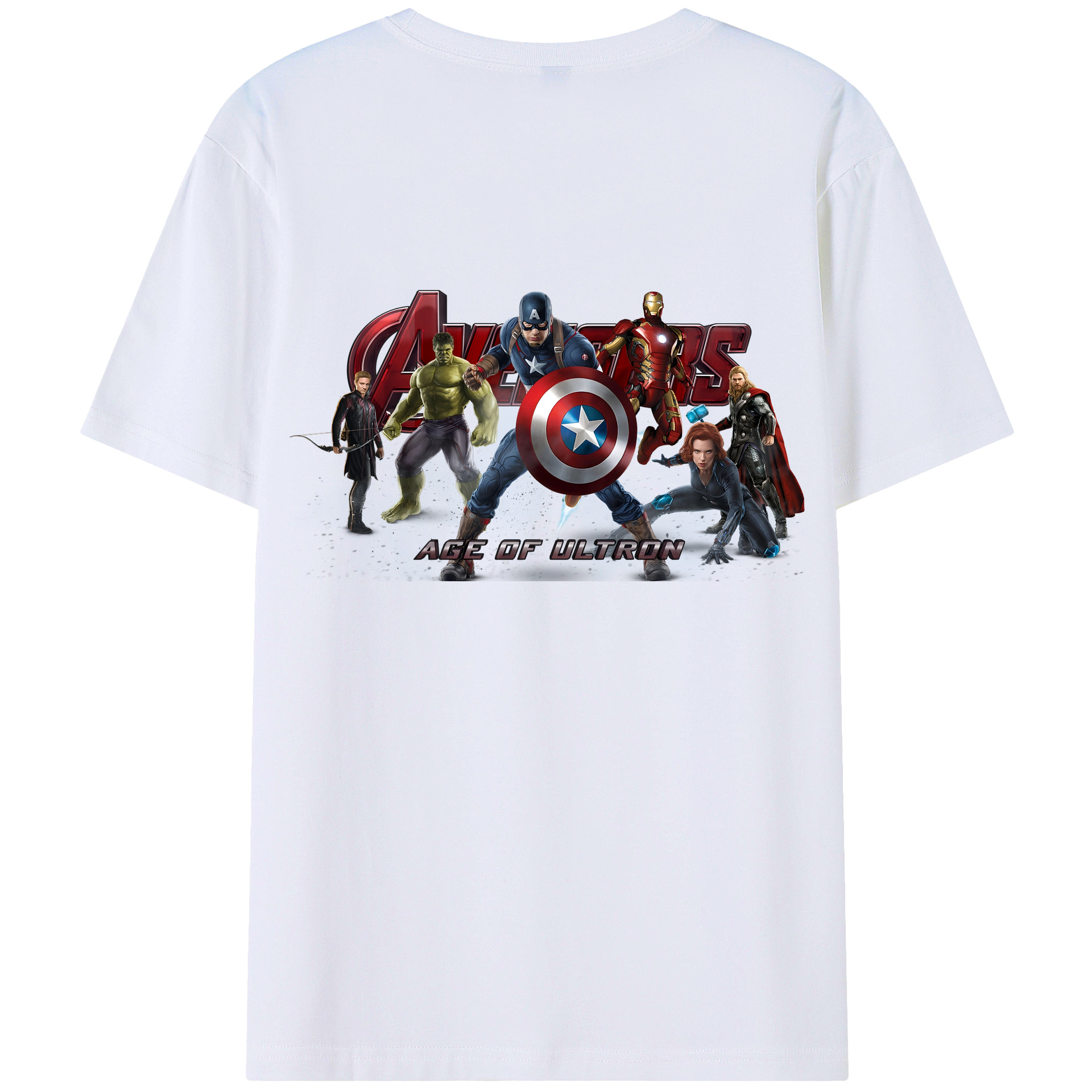 （画像用） アベンジャーズ The Avengers 綿100％半袖Tシャツ（背面プリント）