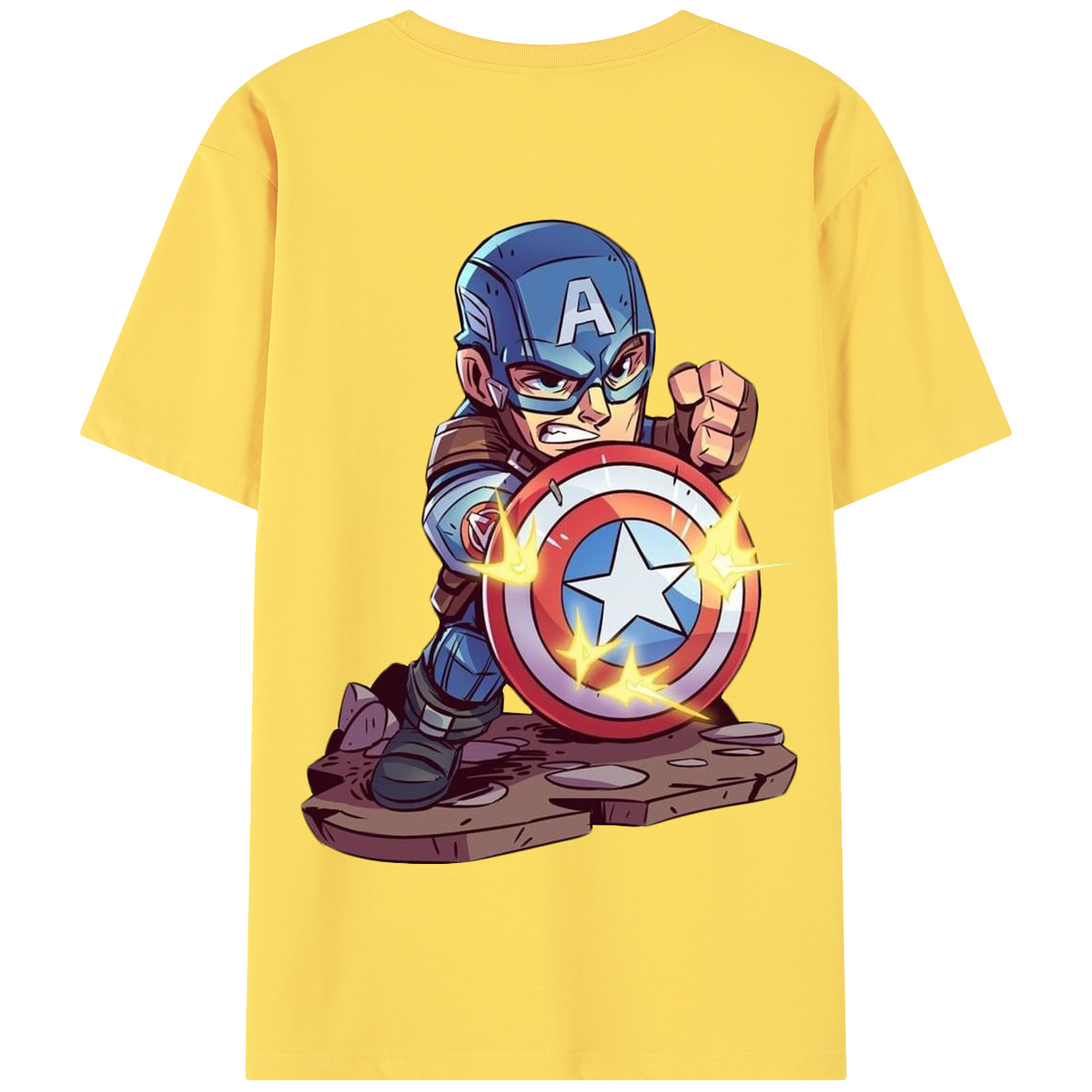 （画像用） アベンジャーズ The Avengers 綿100％半袖Tシャツ（背面プリント）