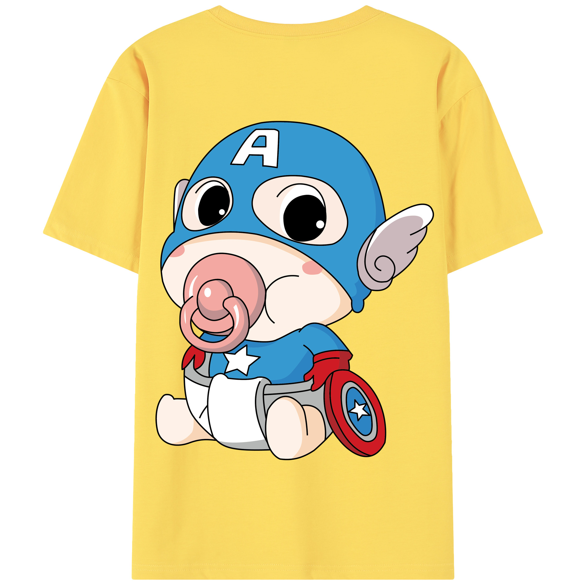 （画像用） アベンジャーズ The Avengers 綿100％半袖Tシャツ（背面プリント）