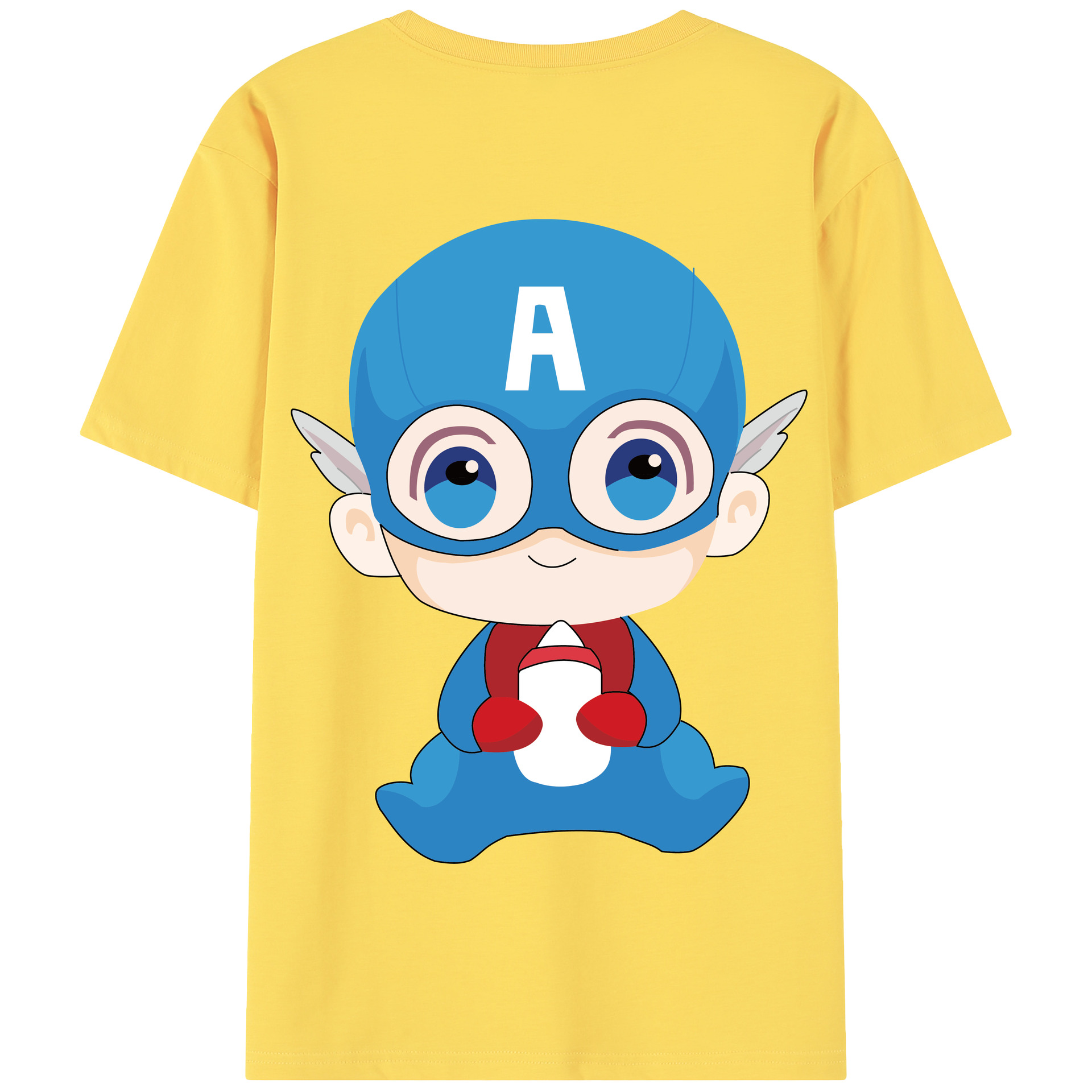 （画像用） アベンジャーズ The Avengers 綿100％半袖Tシャツ（背面プリント）