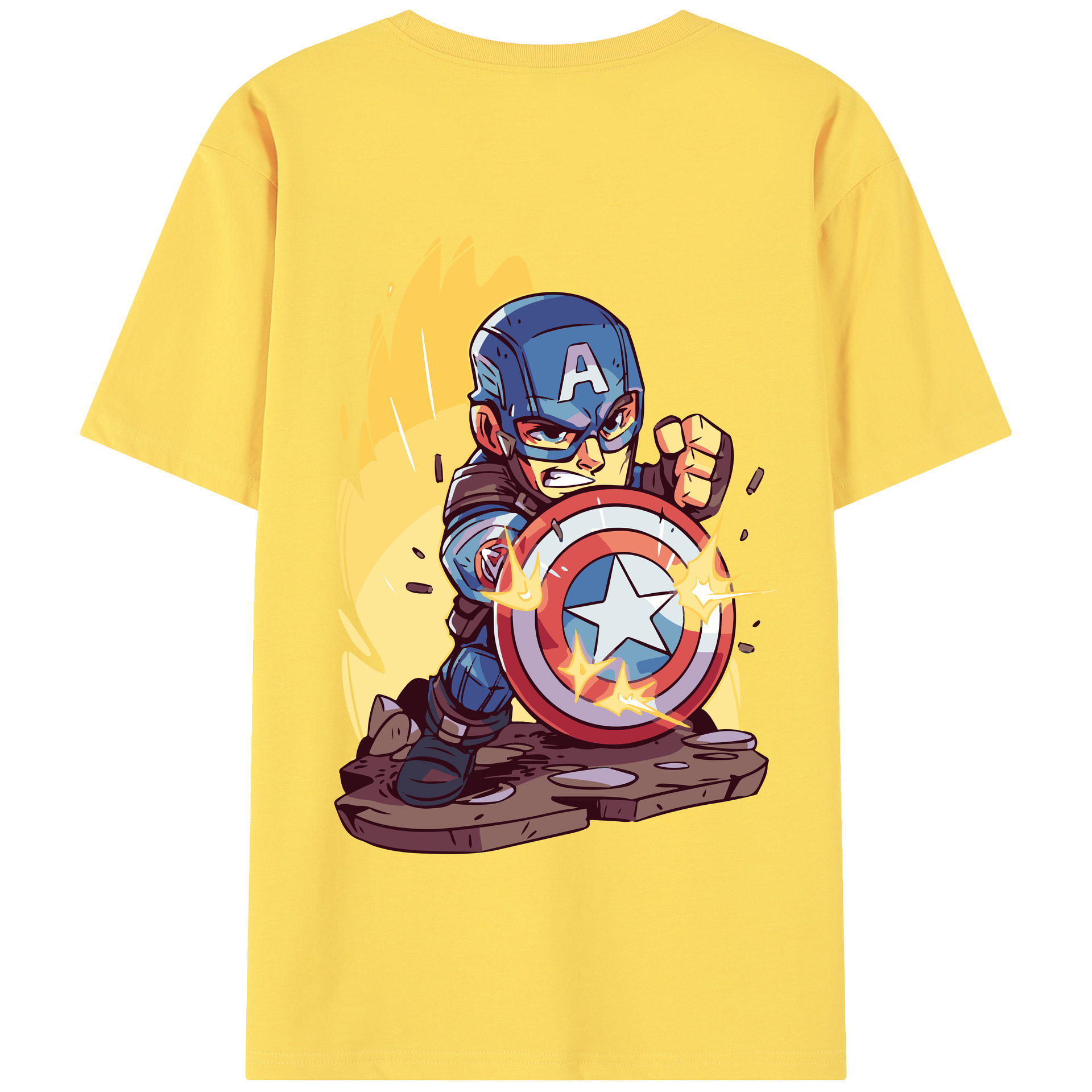 （画像用） アベンジャーズ The Avengers 綿100％半袖Tシャツ（背面プリント）
