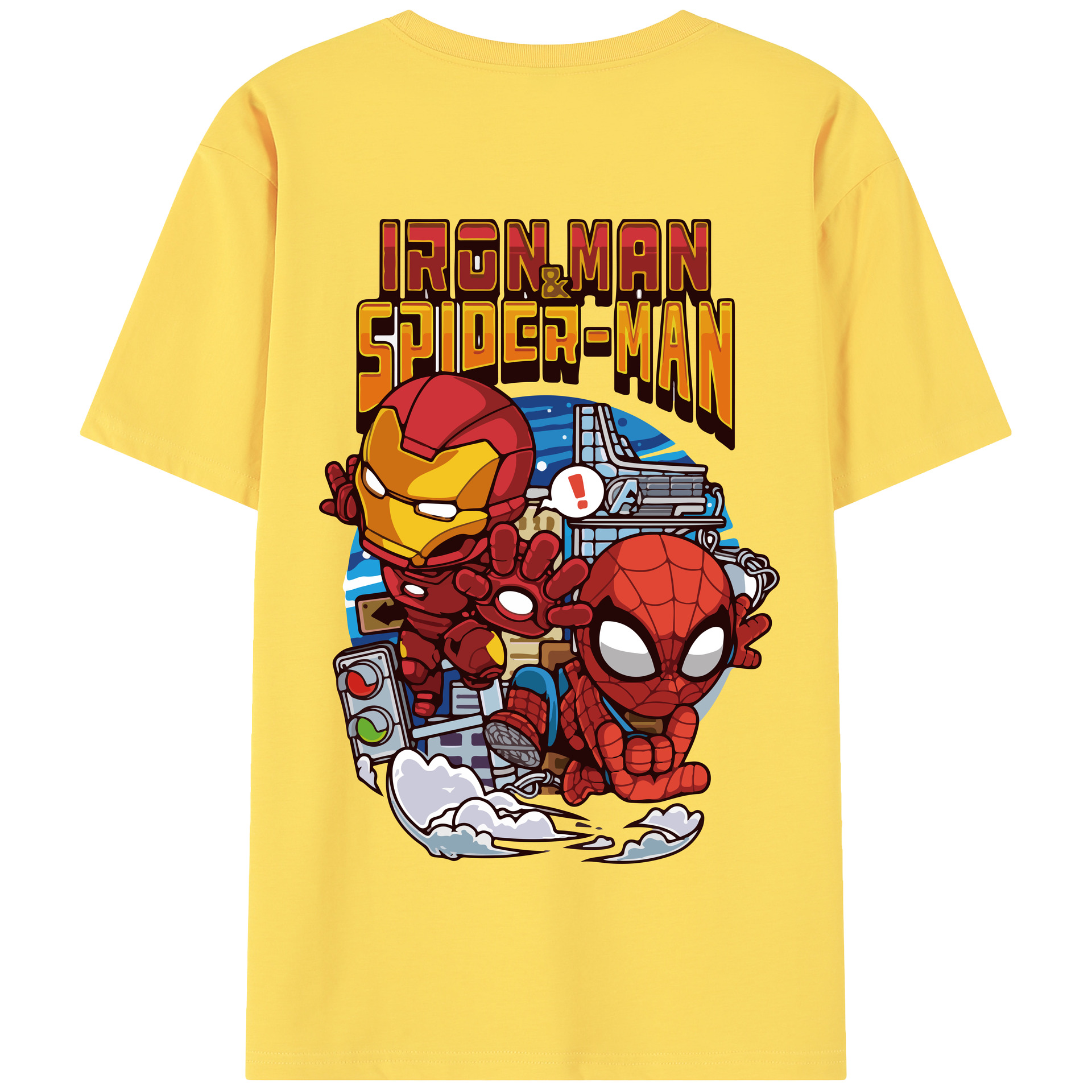 （画像用） アベンジャーズ The Avengers 綿100％半袖Tシャツ（背面プリント）
