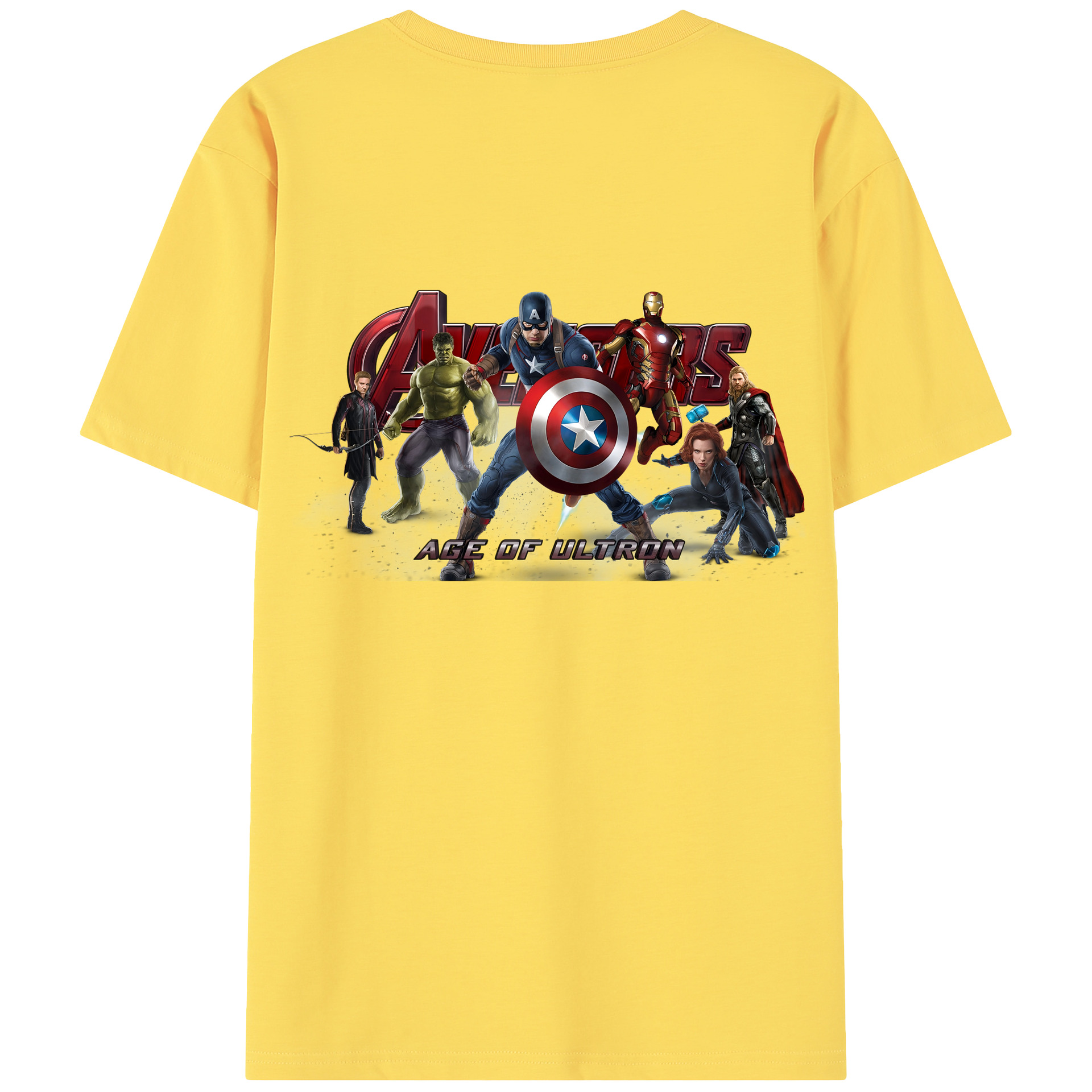 （画像用） アベンジャーズ The Avengers 綿100％半袖Tシャツ（背面プリント）