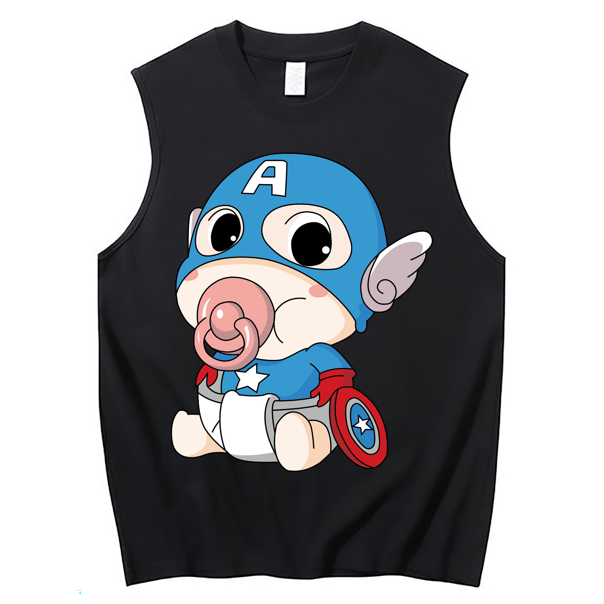 （画像用） アベンジャーズ The Avengers コットン100％タンクトップ（フロントプリント）