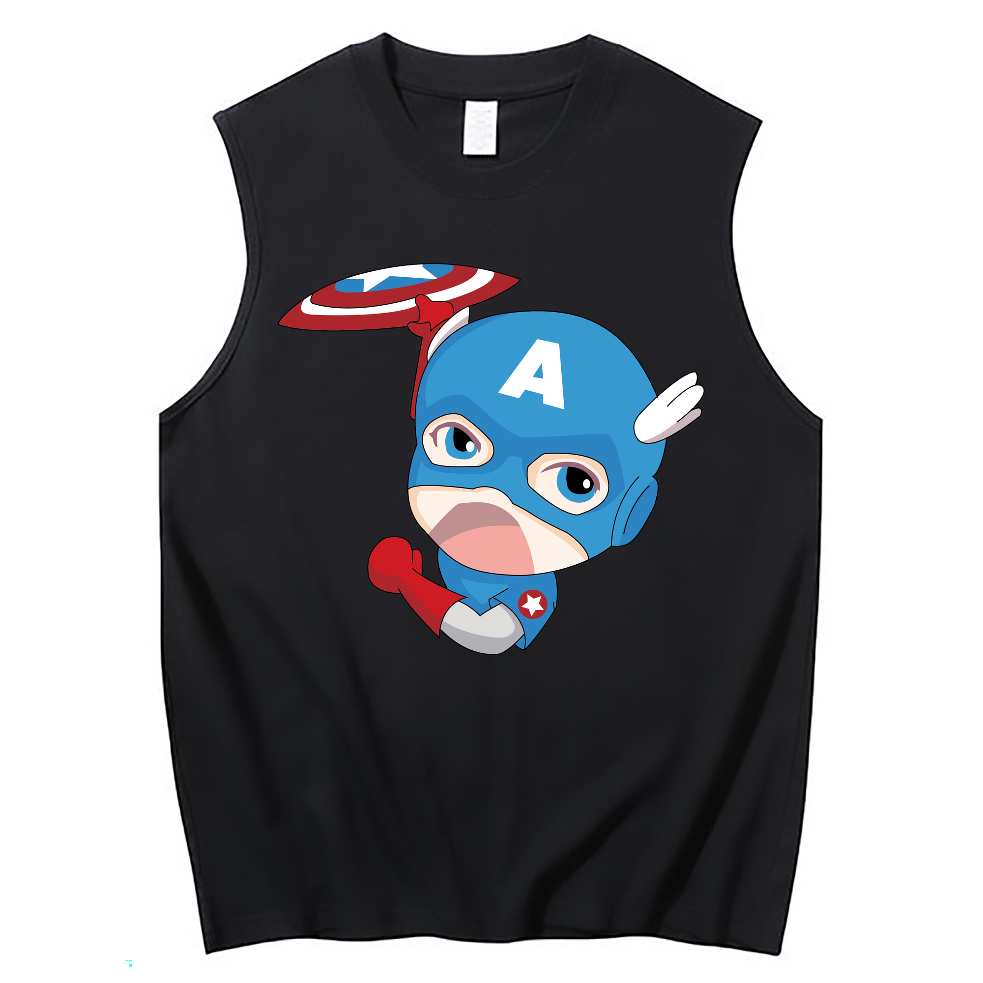 （画像用） アベンジャーズ The Avengers コットン100％タンクトップ（フロントプリント）
