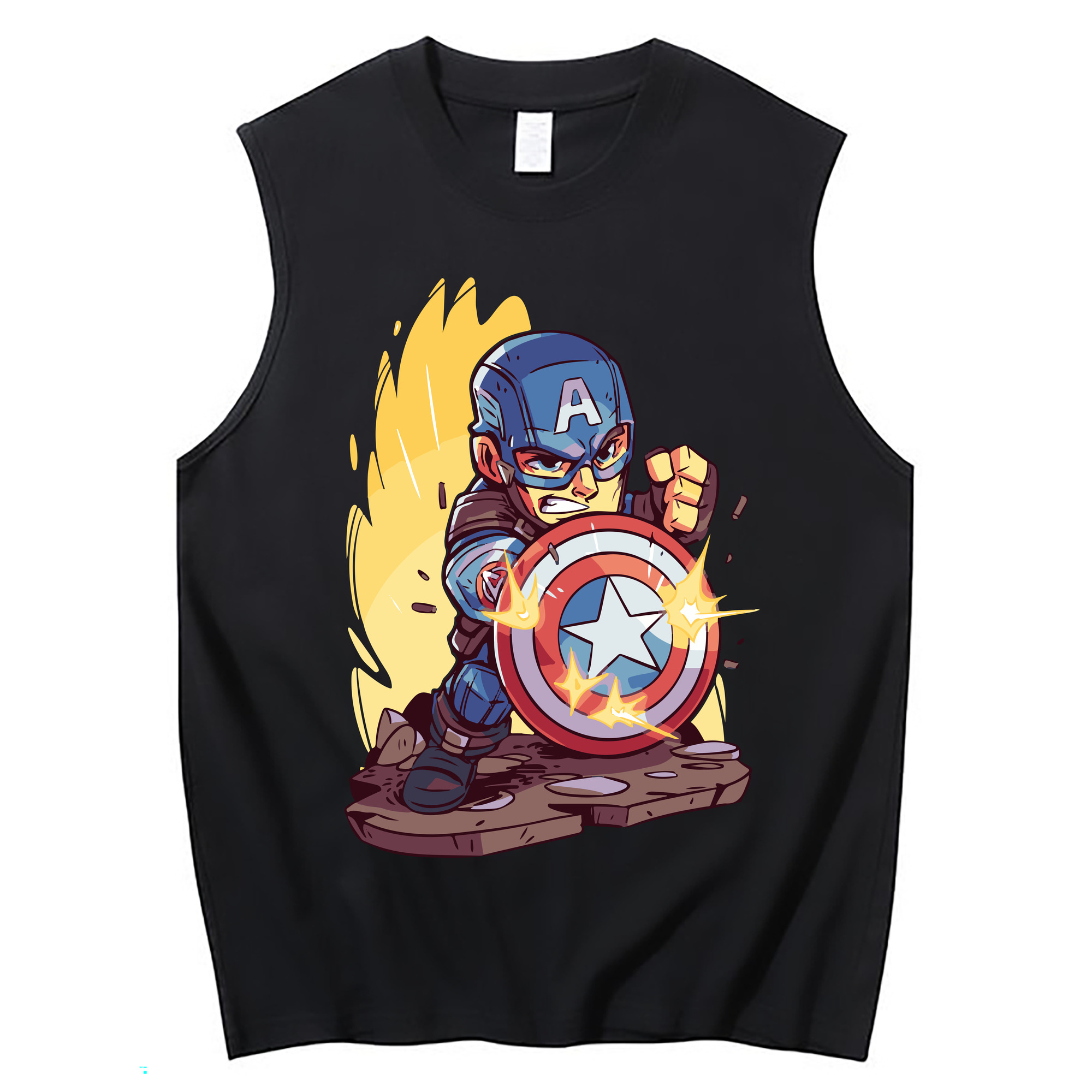 （画像用） アベンジャーズ The Avengers コットン100％タンクトップ（フロントプリント）