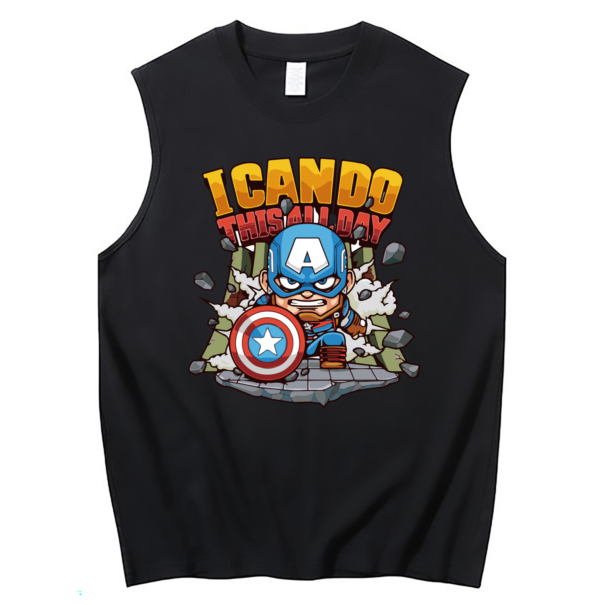 （画像用） アベンジャーズ The Avengers コットン100％タンクトップ（フロントプリント）