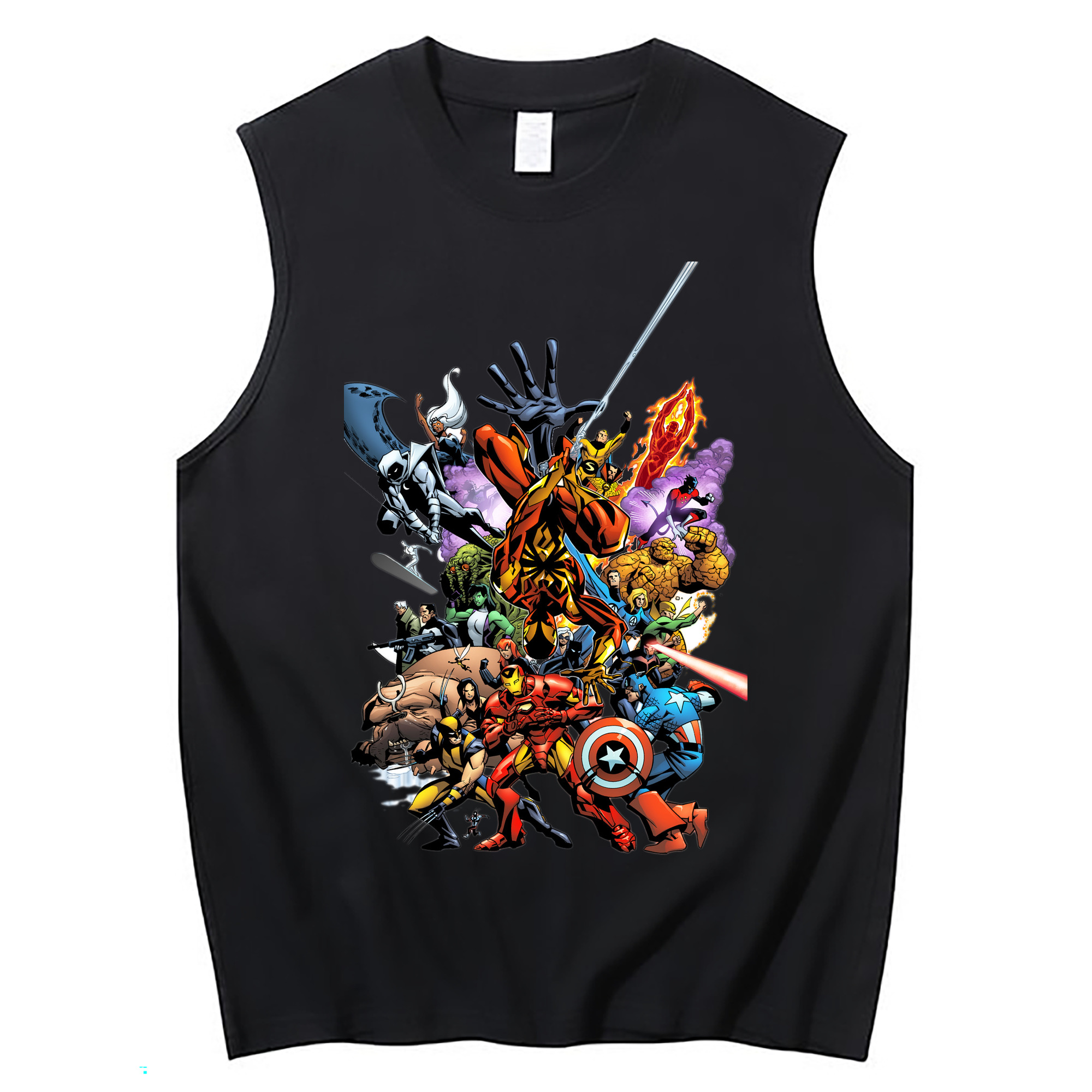（画像用） アベンジャーズ The Avengers コットン100％タンクトップ（フロントプリント）