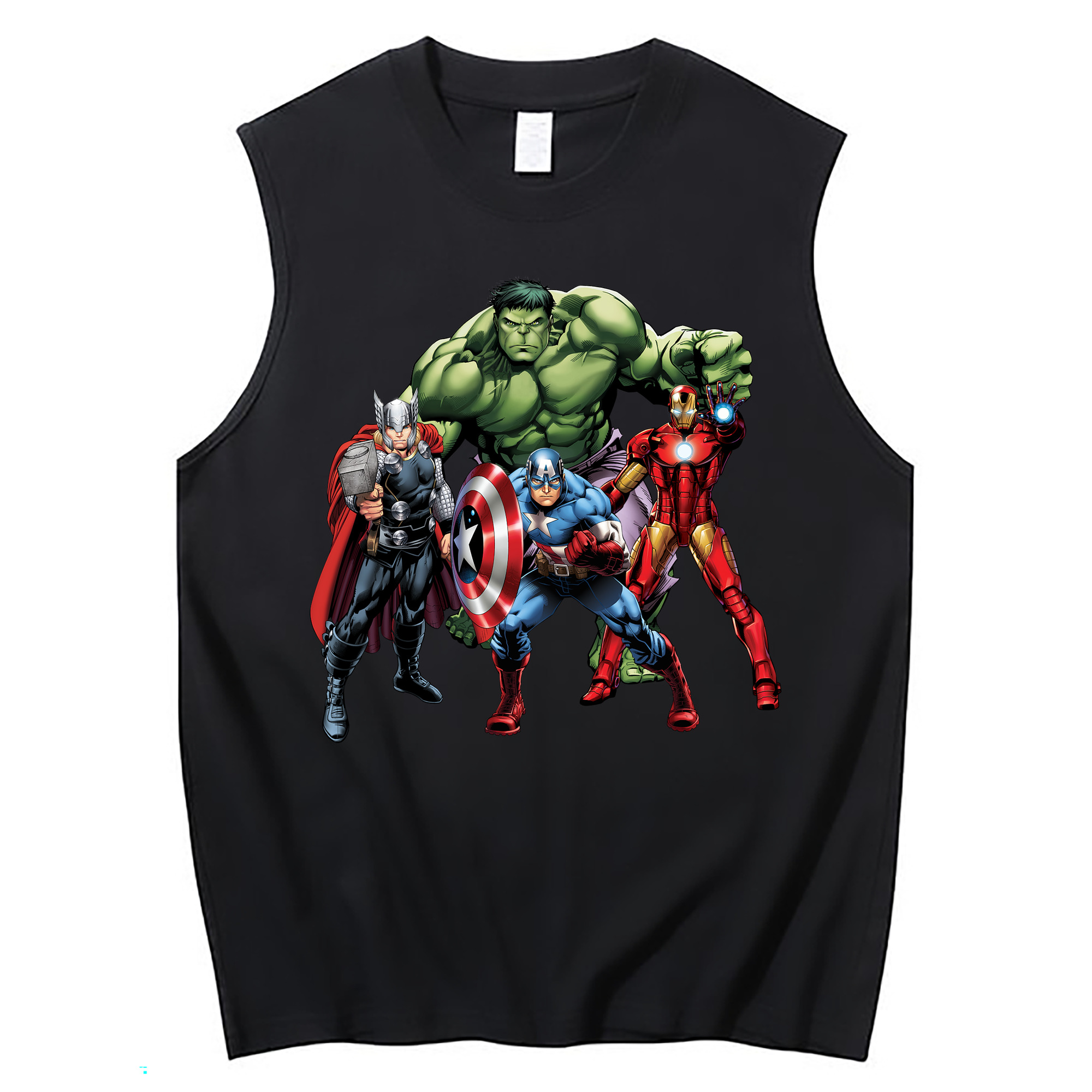 （画像用） アベンジャーズ The Avengers コットン100％タンクトップ（フロントプリント）