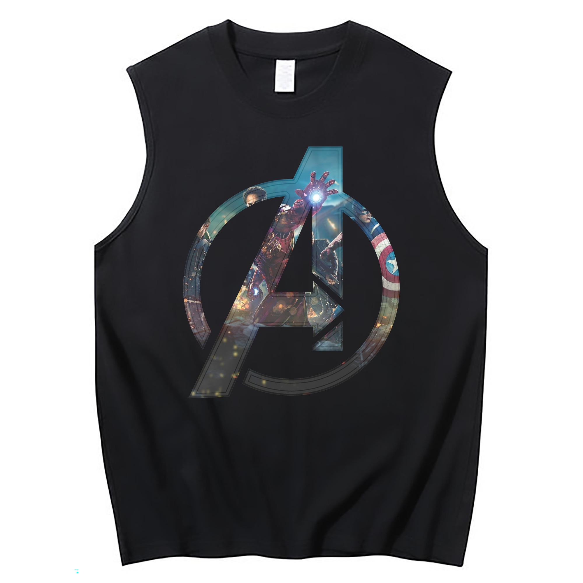 （画像用） アベンジャーズ The Avengers コットン100％タンクトップ（フロントプリント）