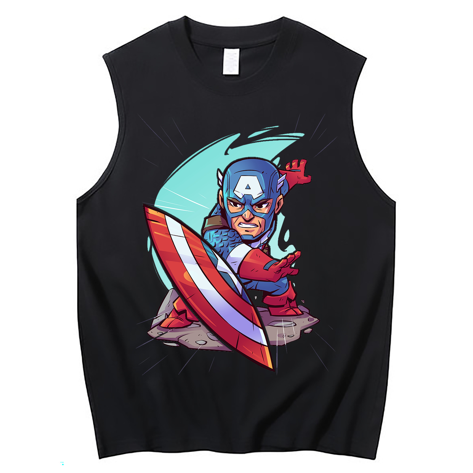 （画像用） アベンジャーズ The Avengers コットン100％タンクトップ（フロントプリント）