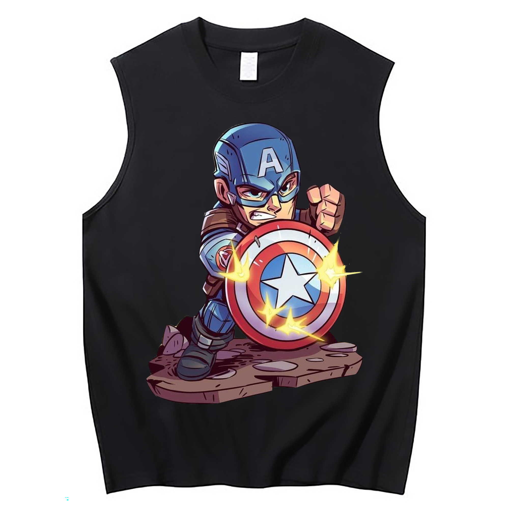 （画像用） アベンジャーズ The Avengers コットン100％タンクトップ（フロントプリント）