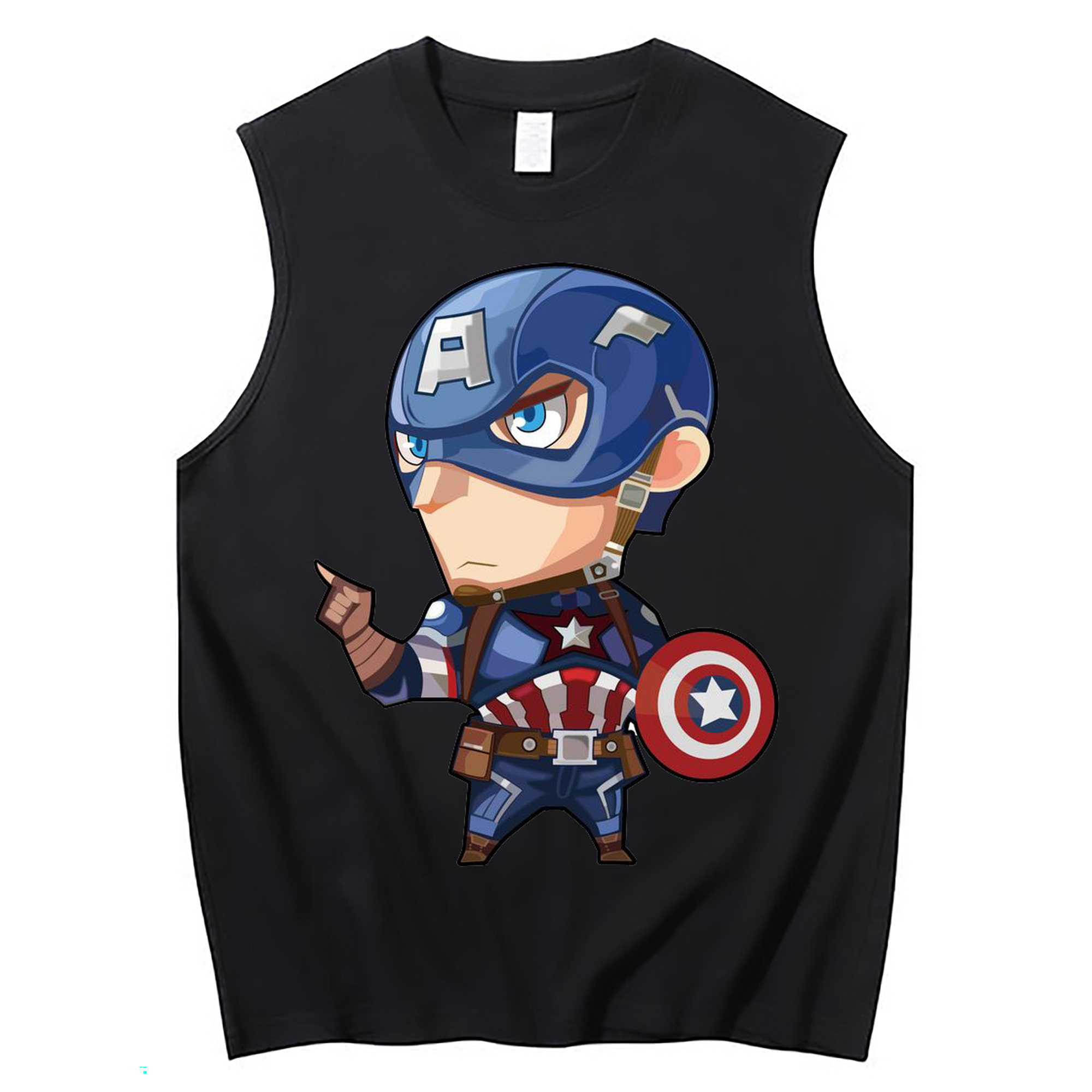 （画像用） アベンジャーズ The Avengers コットン100％タンクトップ（フロントプリント）