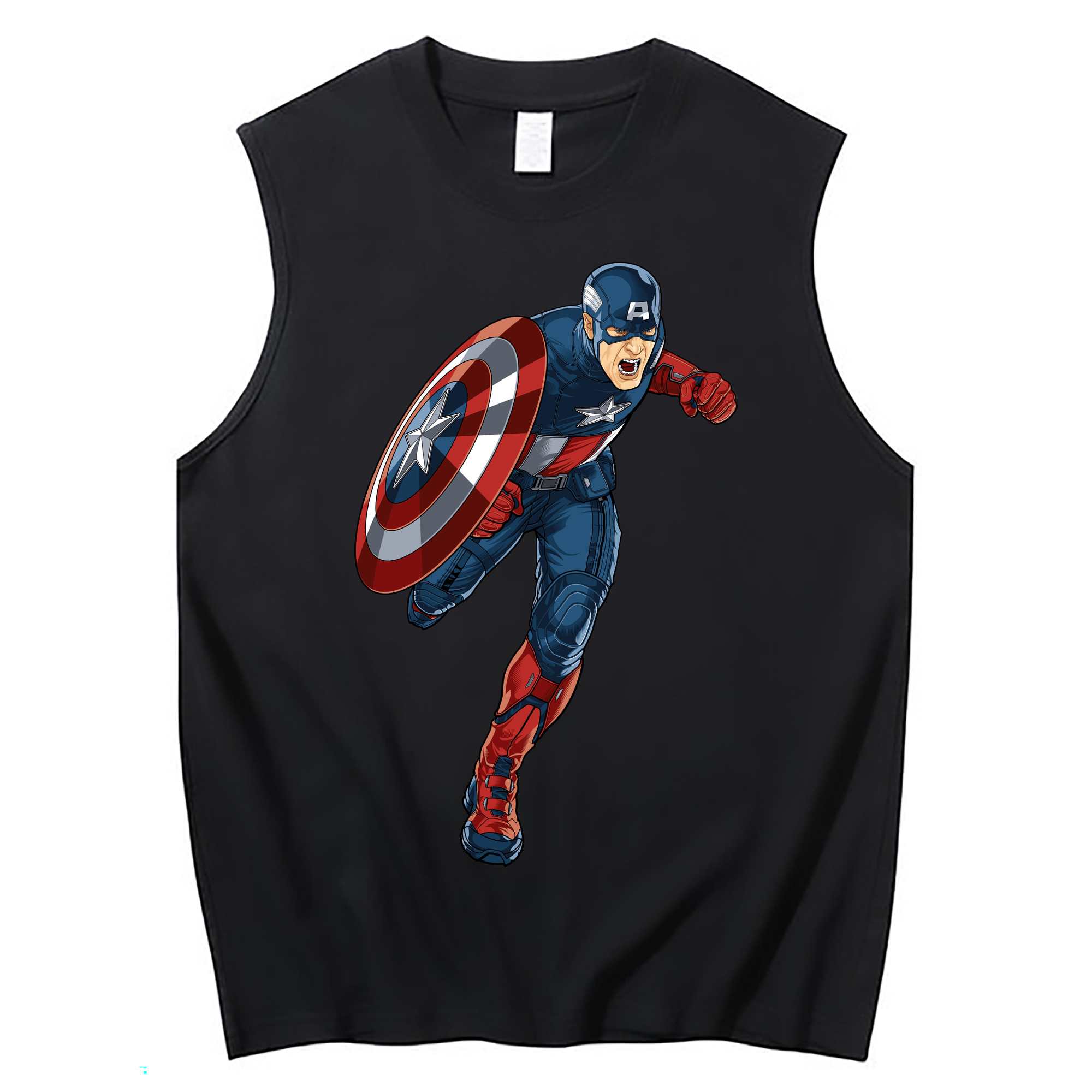 （画像用） アベンジャーズ The Avengers コットン100％タンクトップ（フロントプリント）