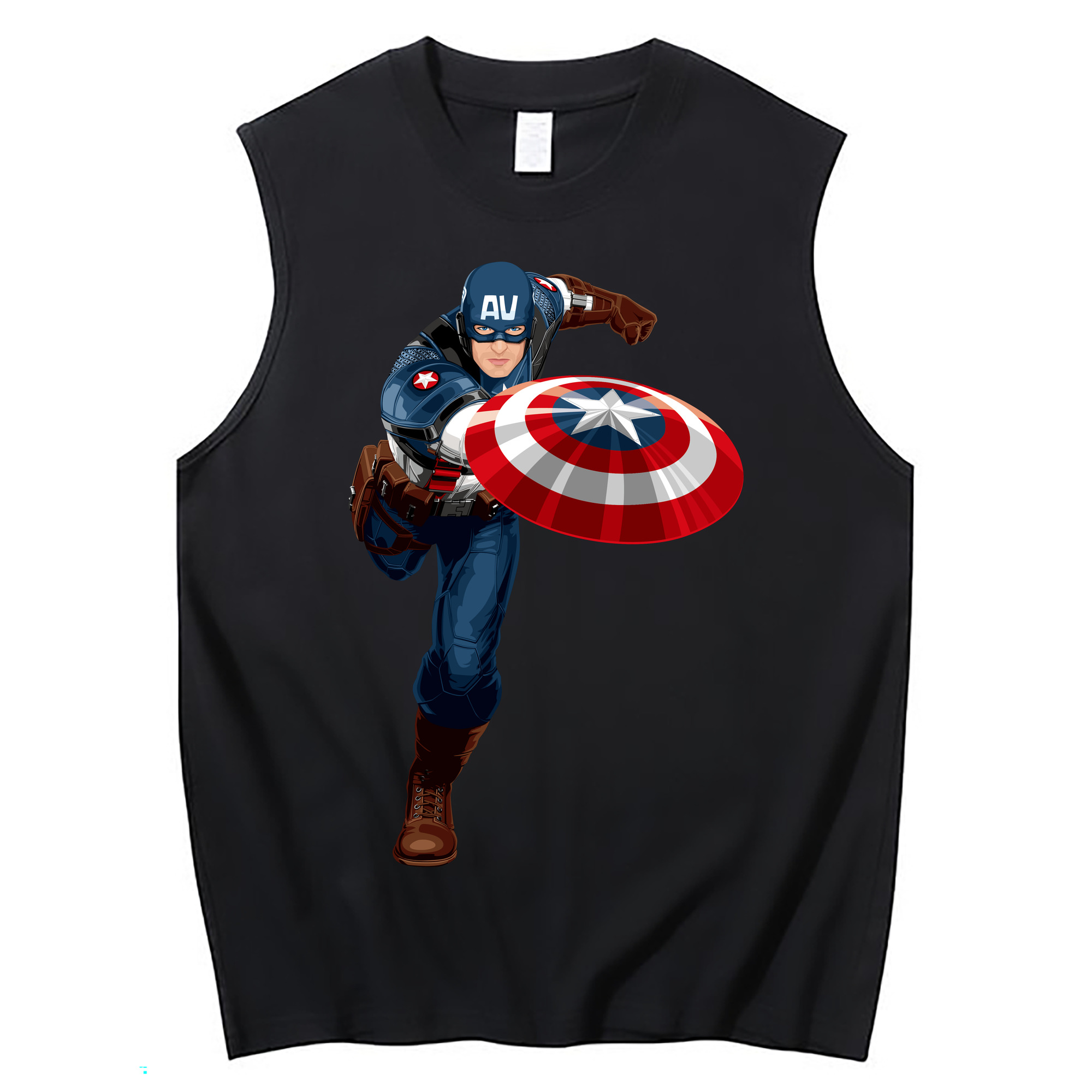 （画像用） アベンジャーズ The Avengers コットン100％タンクトップ（フロントプリント）