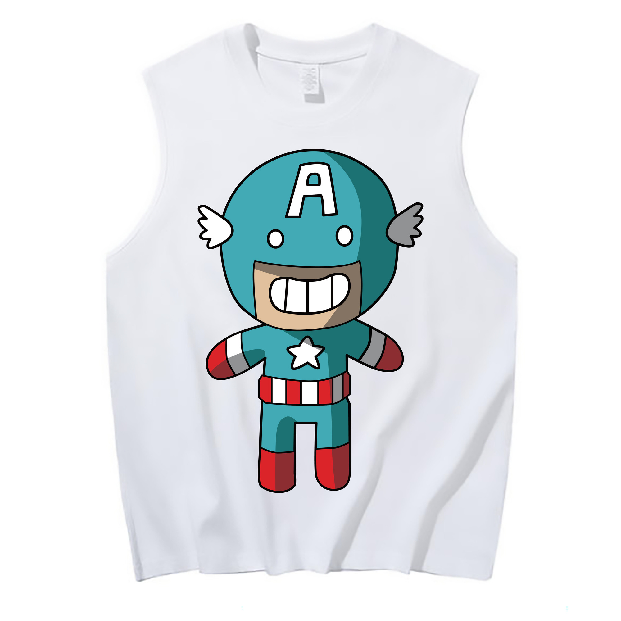 （画像用） アベンジャーズ The Avengers コットン100％タンクトップ（フロントプリント）