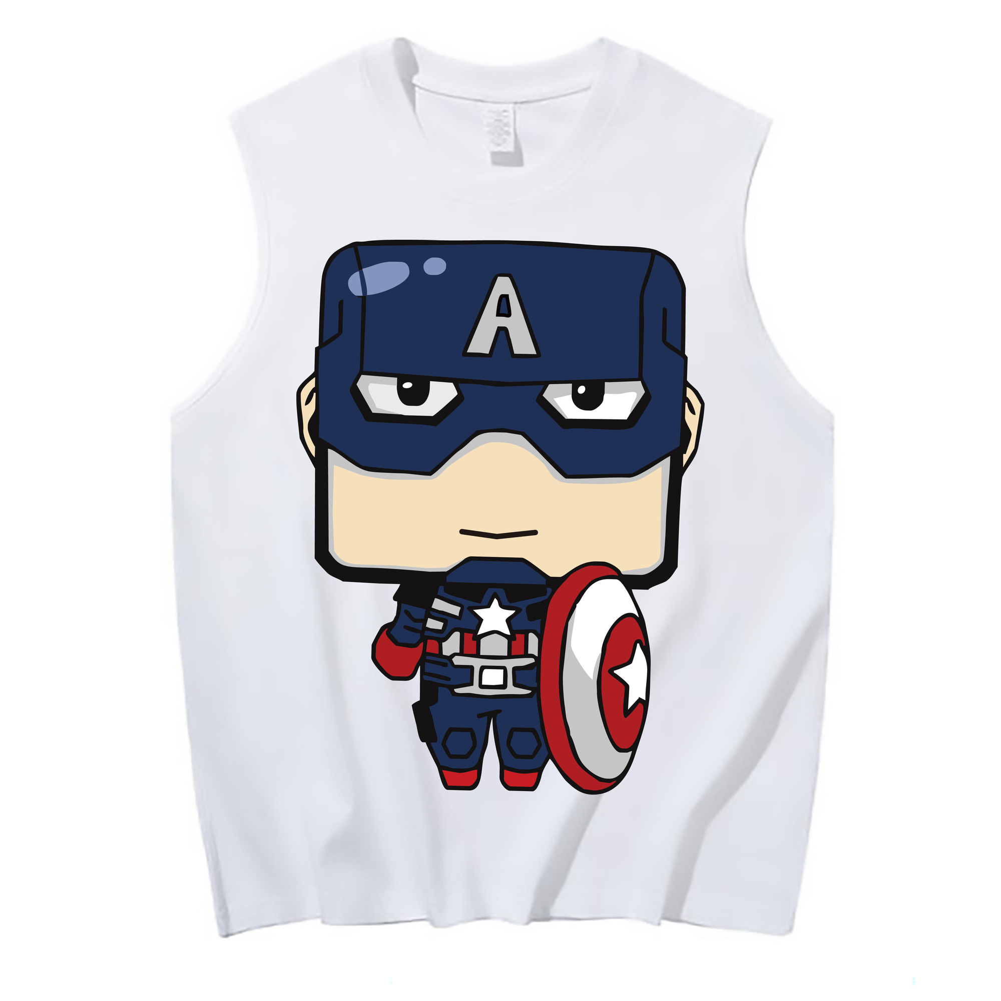 （画像用） アベンジャーズ The Avengers コットン100％タンクトップ（フロントプリント）