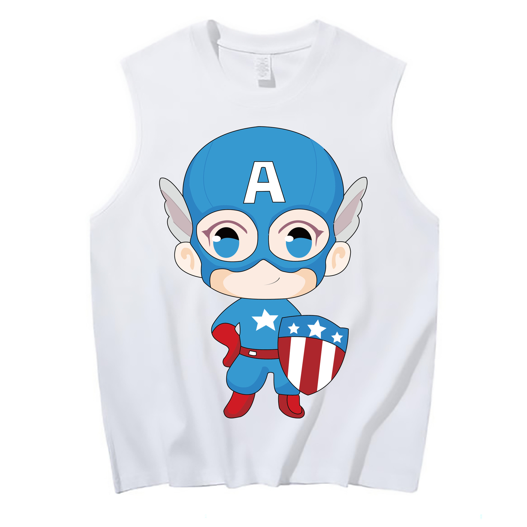 （画像用） アベンジャーズ The Avengers コットン100％タンクトップ（フロントプリント）
