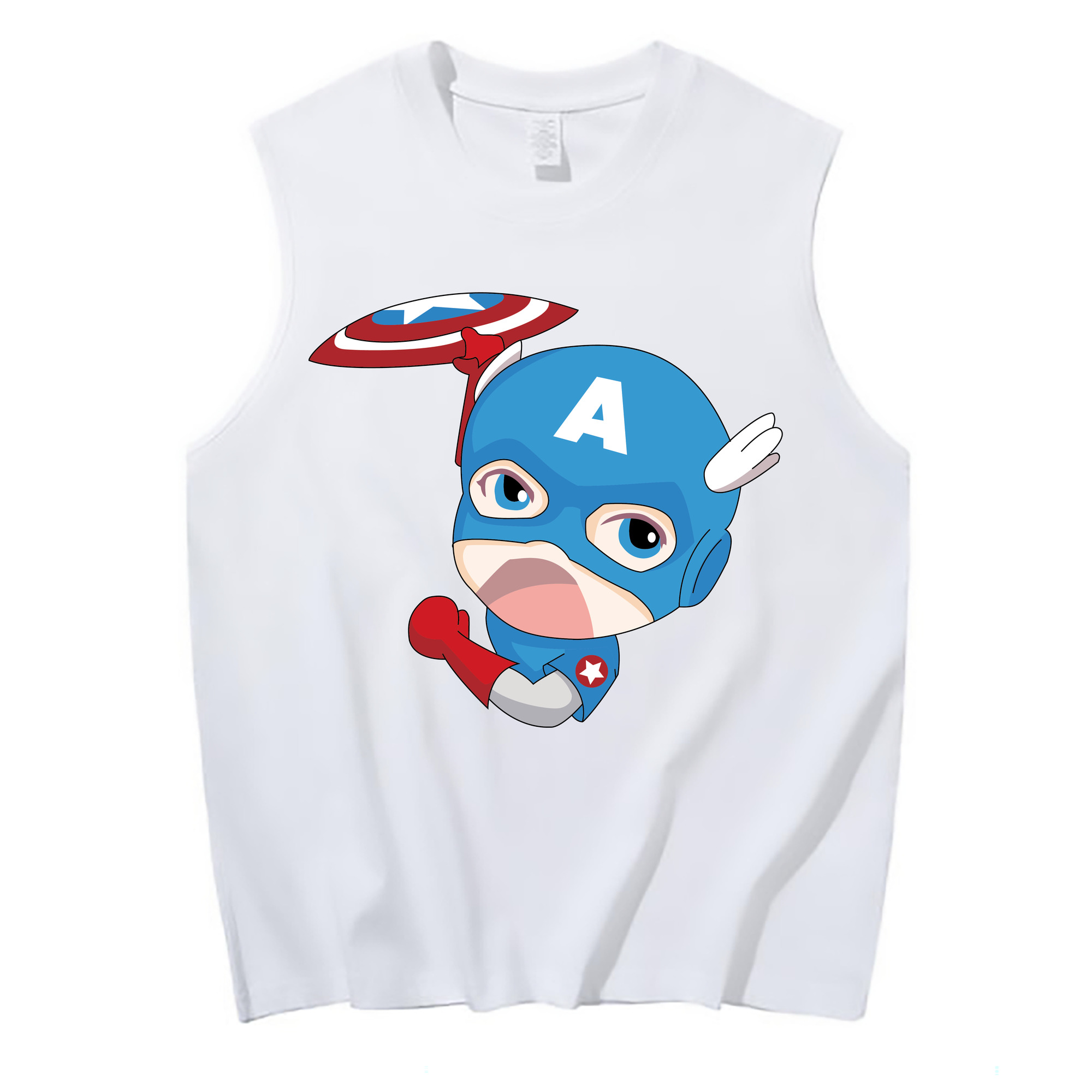 （画像用） アベンジャーズ The Avengers コットン100％タンクトップ（フロントプリント）