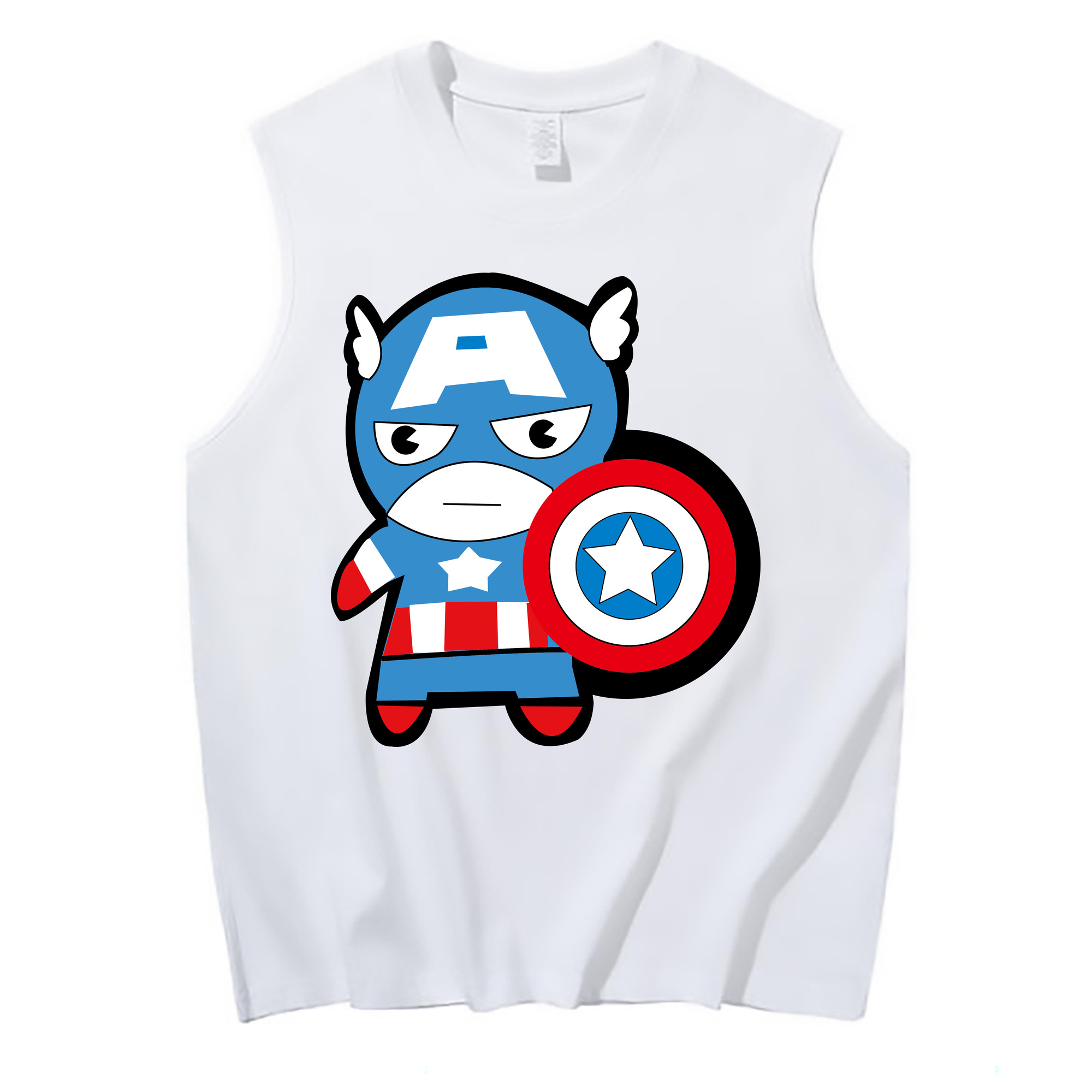（画像用） アベンジャーズ The Avengers コットン100％タンクトップ（フロントプリント）