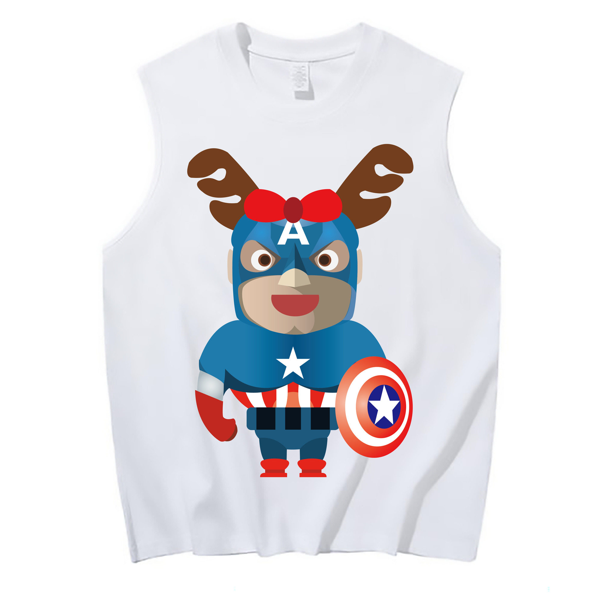 （画像用） アベンジャーズ The Avengers コットン100％タンクトップ（フロントプリント）