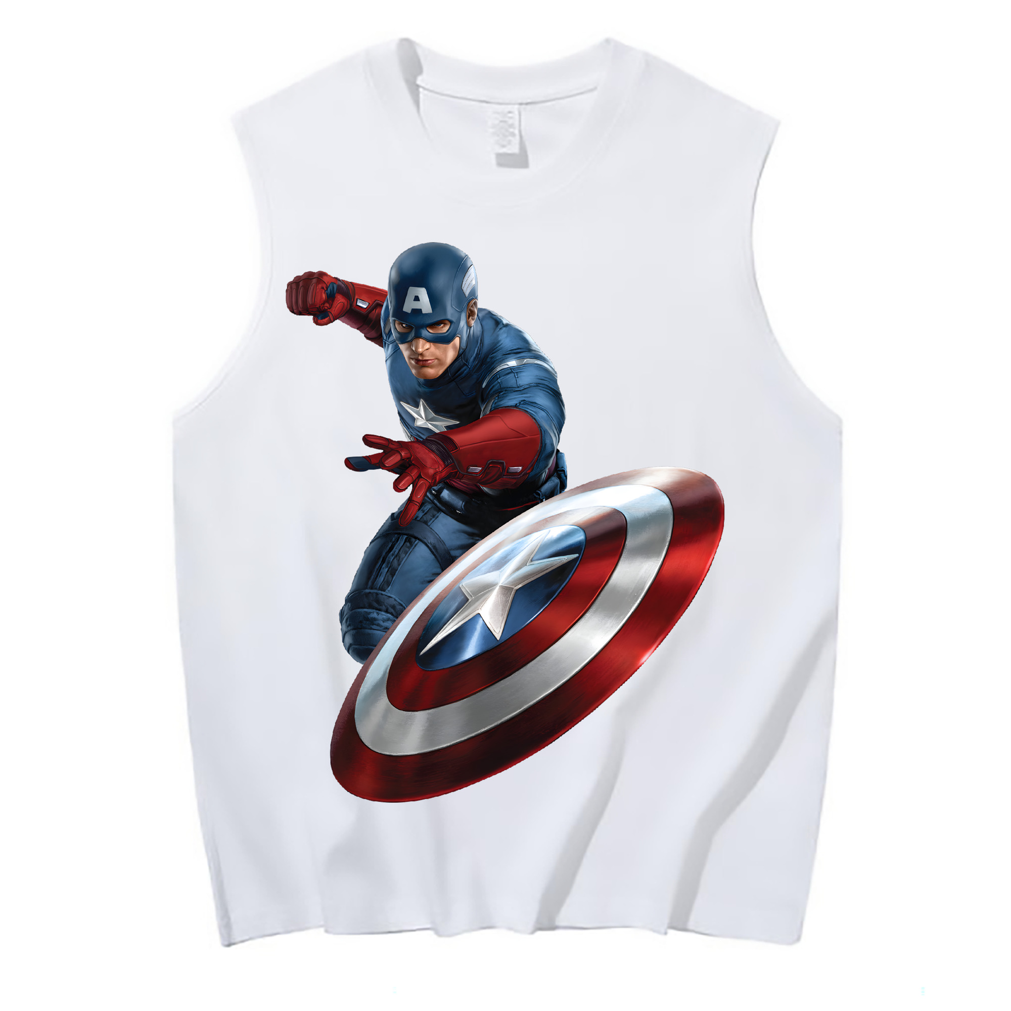 （画像用） アベンジャーズ The Avengers コットン100％タンクトップ（フロントプリント）