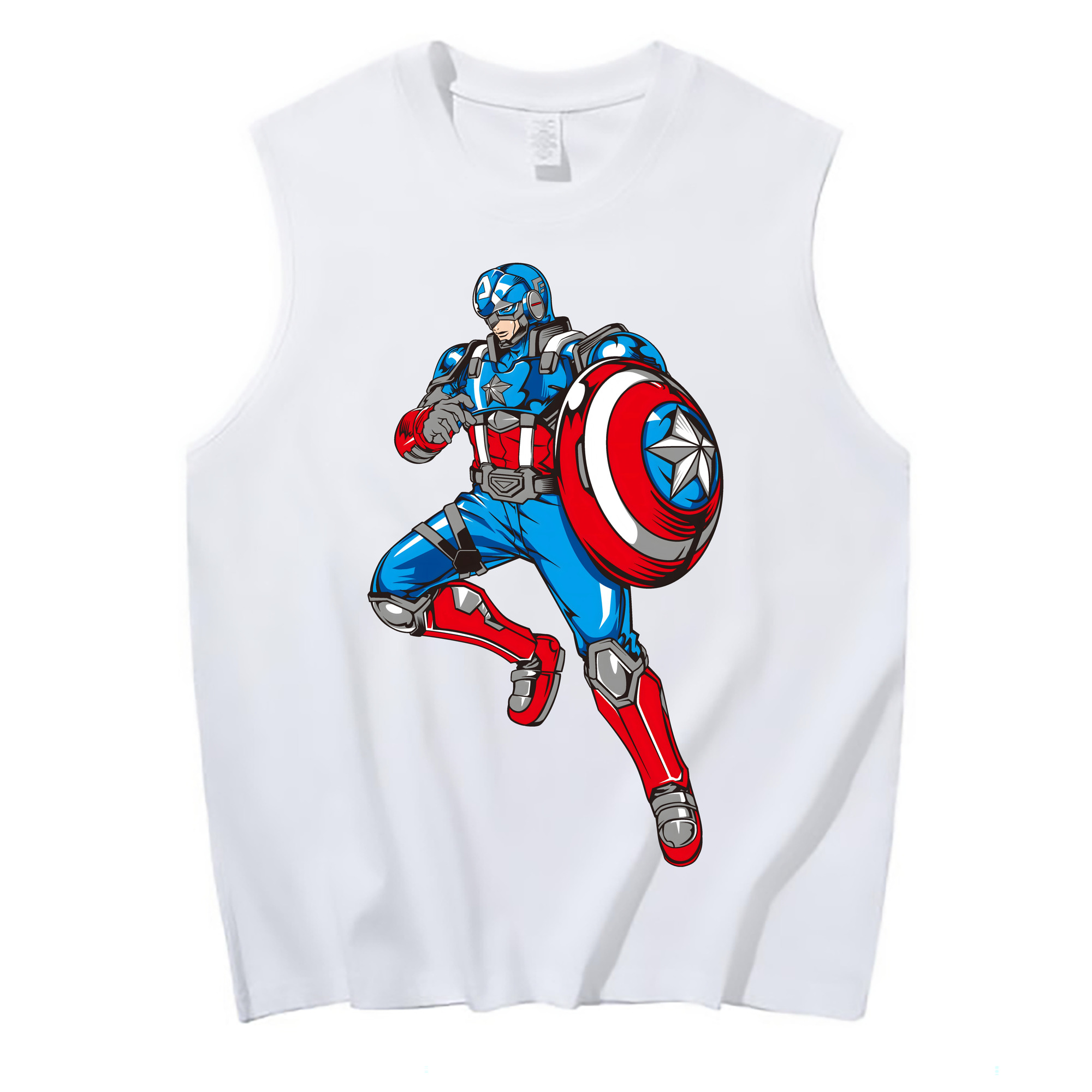 （画像用） アベンジャーズ The Avengers コットン100％タンクトップ（フロントプリント）