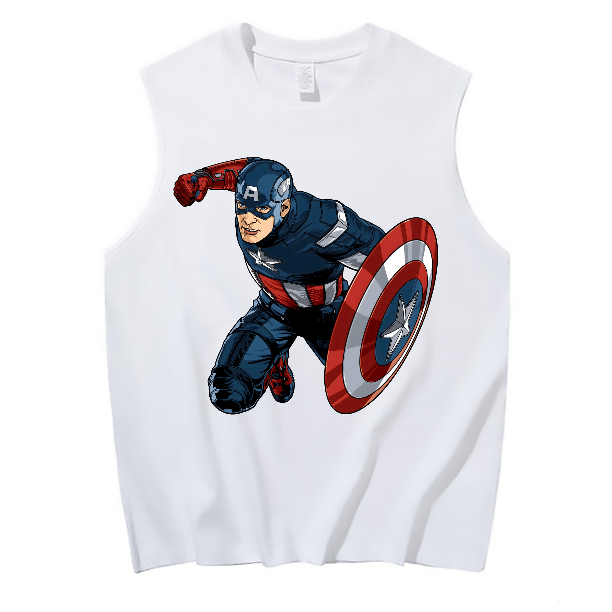 （画像用） アベンジャーズ The Avengers コットン100％タンクトップ（フロントプリント）