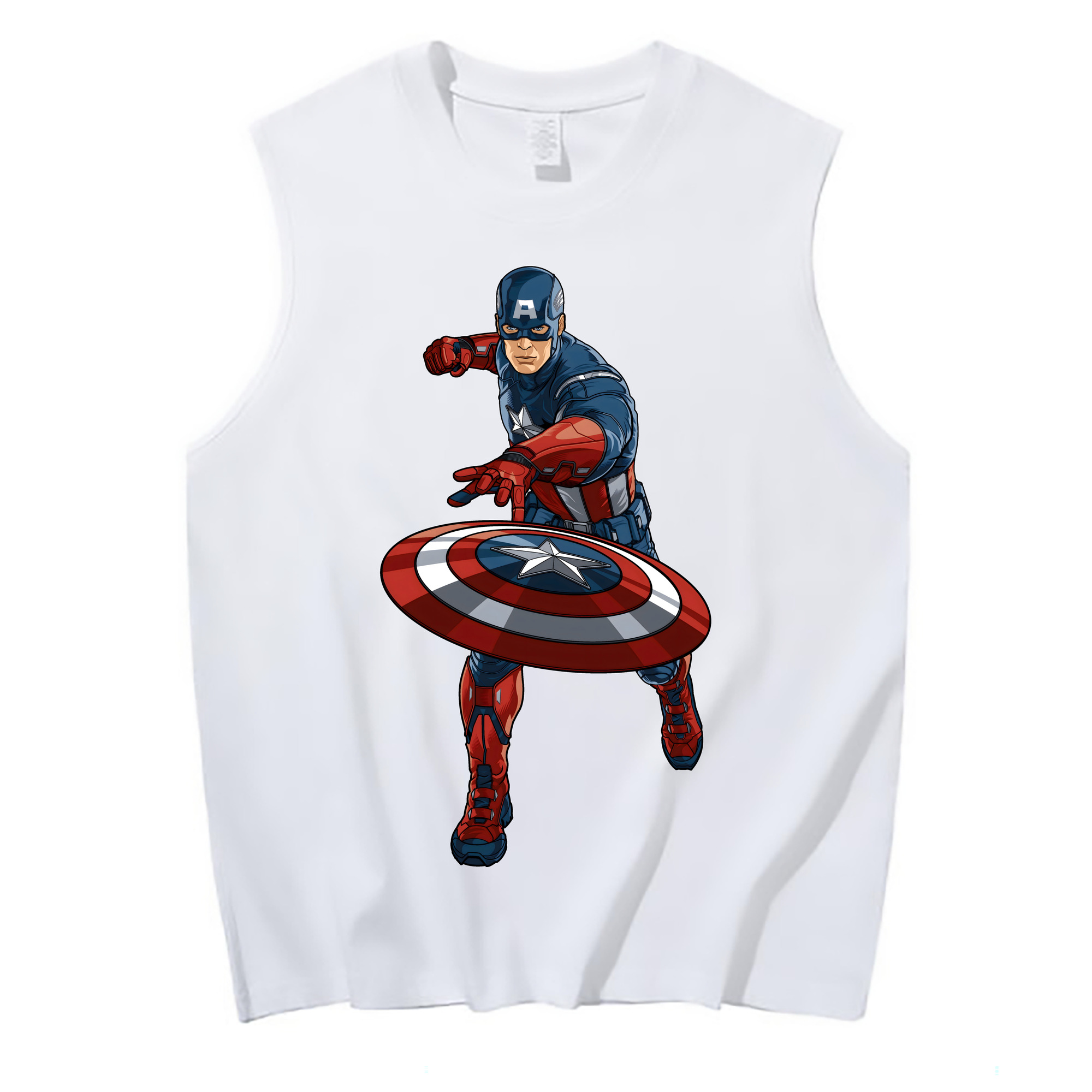（画像用） アベンジャーズ The Avengers コットン100％タンクトップ（フロントプリント）