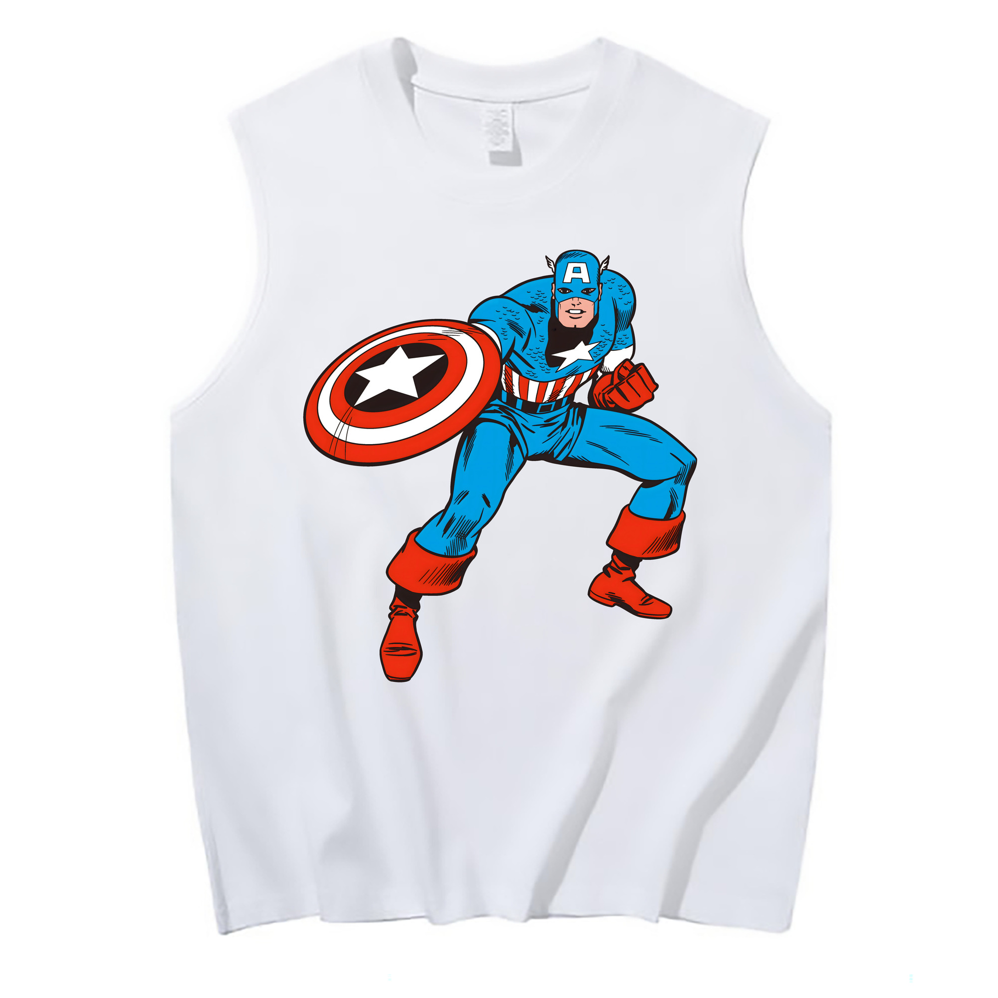 （画像用） アベンジャーズ The Avengers コットン100％タンクトップ（フロントプリント）