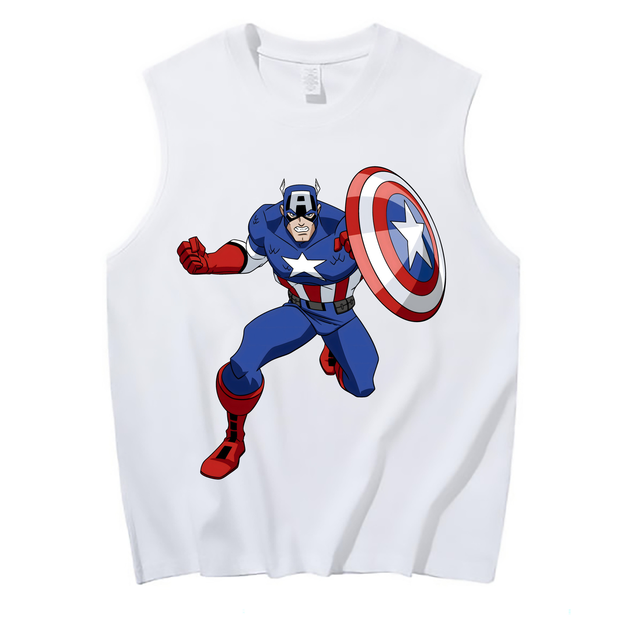（画像用） アベンジャーズ The Avengers コットン100％タンクトップ（フロントプリント）