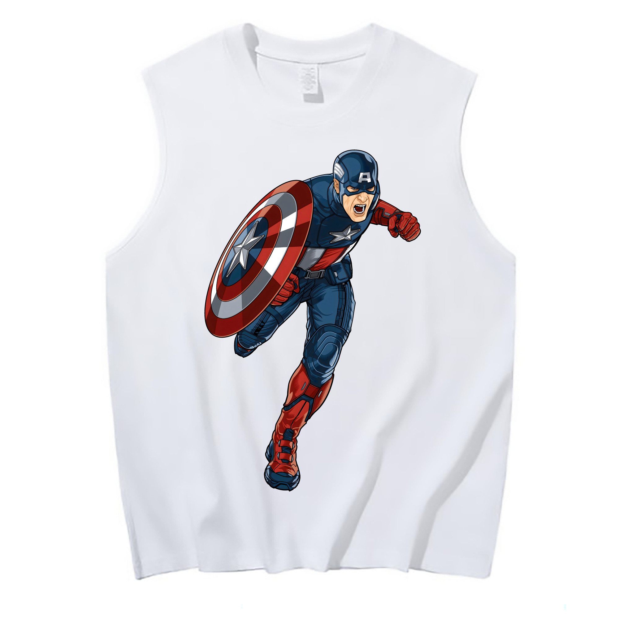 （画像用） アベンジャーズ The Avengers コットン100％タンクトップ（フロントプリント）