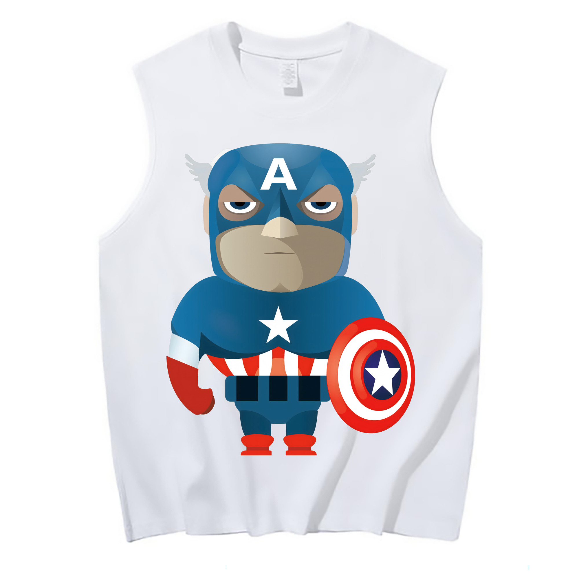 （画像用） アベンジャーズ The Avengers コットン100％タンクトップ（フロントプリント）
