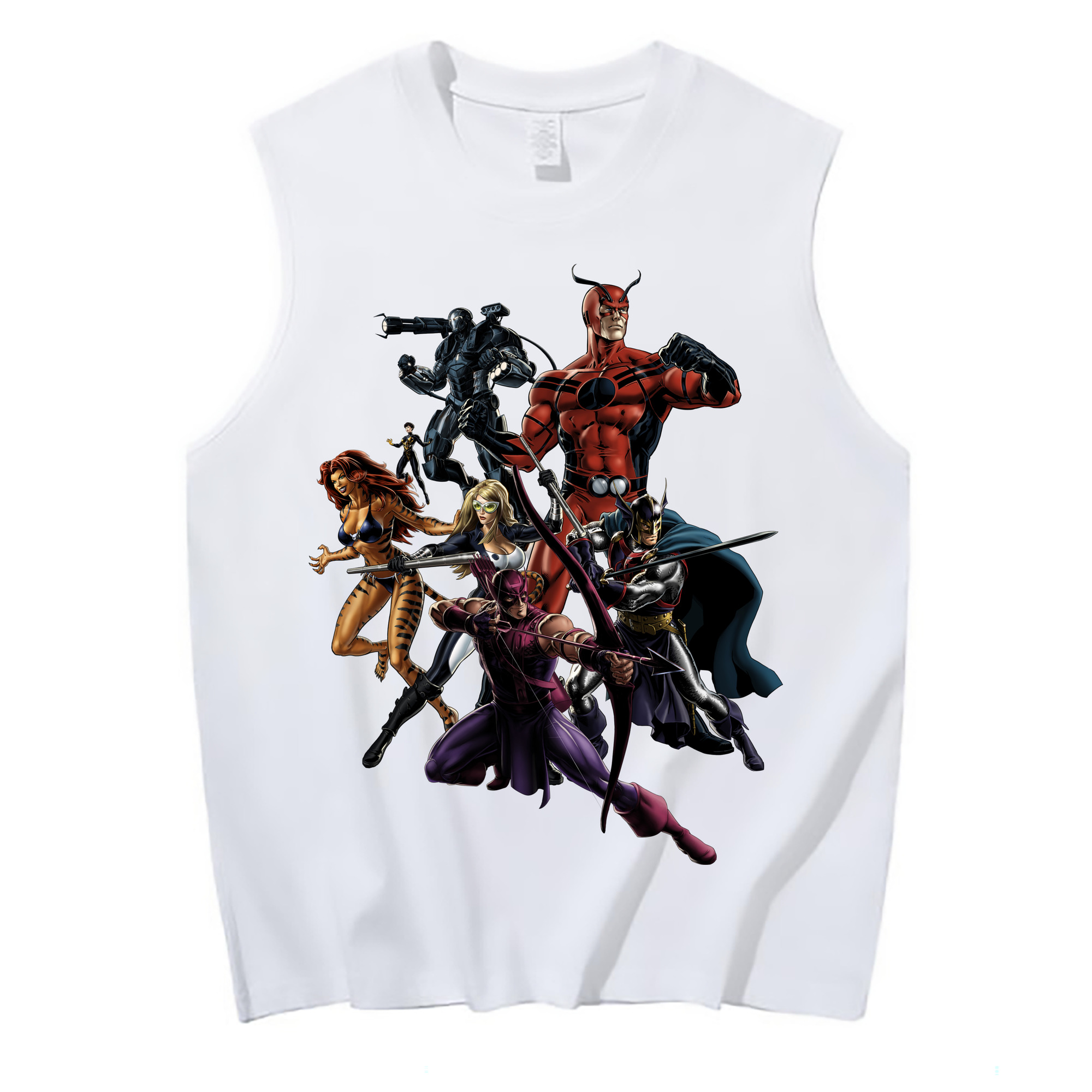 （画像用） アベンジャーズ The Avengers コットン100％タンクトップ（フロントプリント）