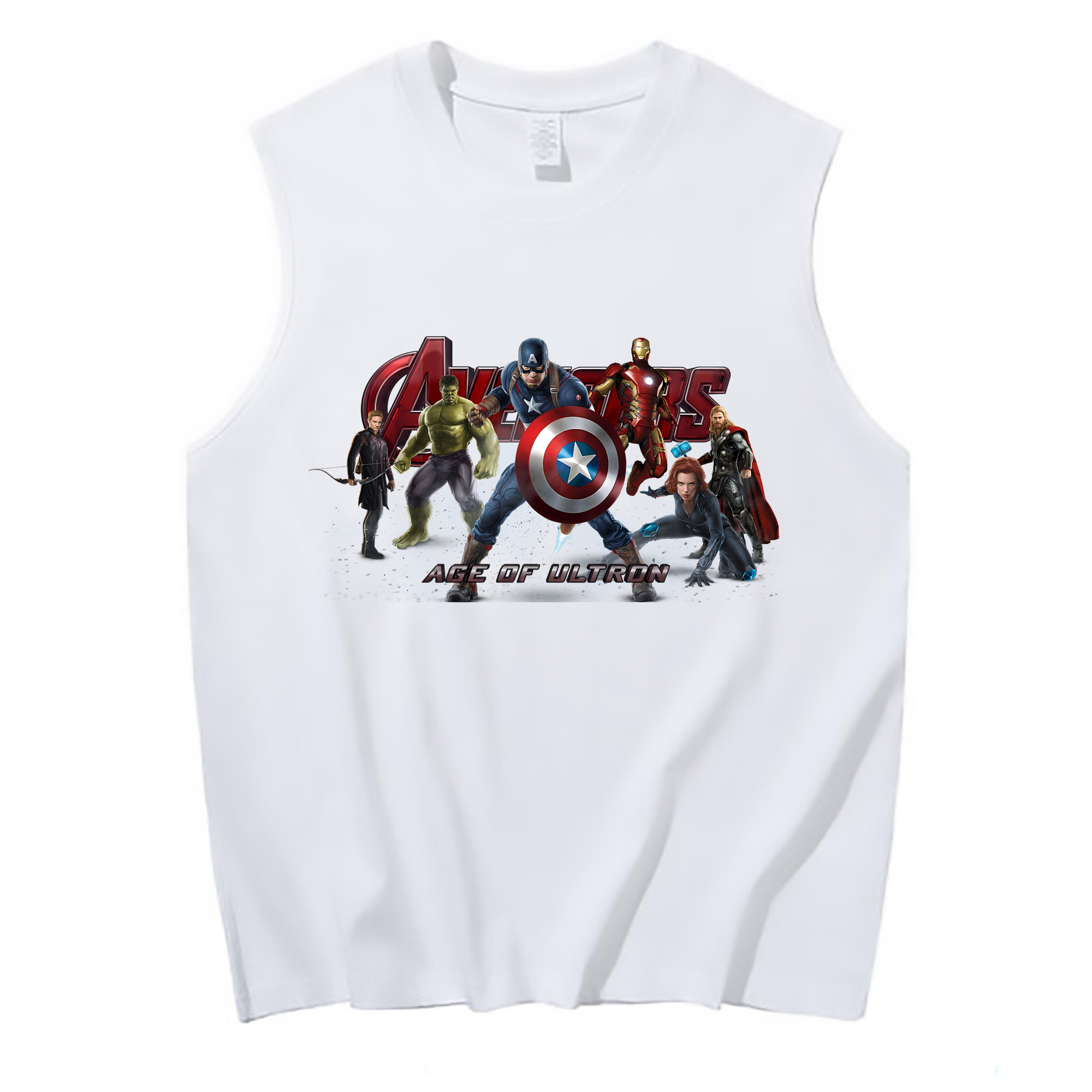 （画像用） アベンジャーズ The Avengers コットン100％タンクトップ（フロントプリント）