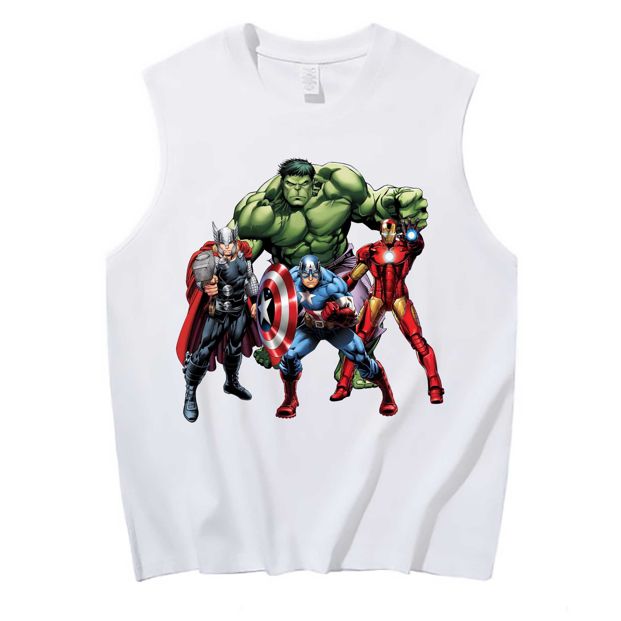 （画像用） アベンジャーズ The Avengers コットン100％タンクトップ（フロントプリント）