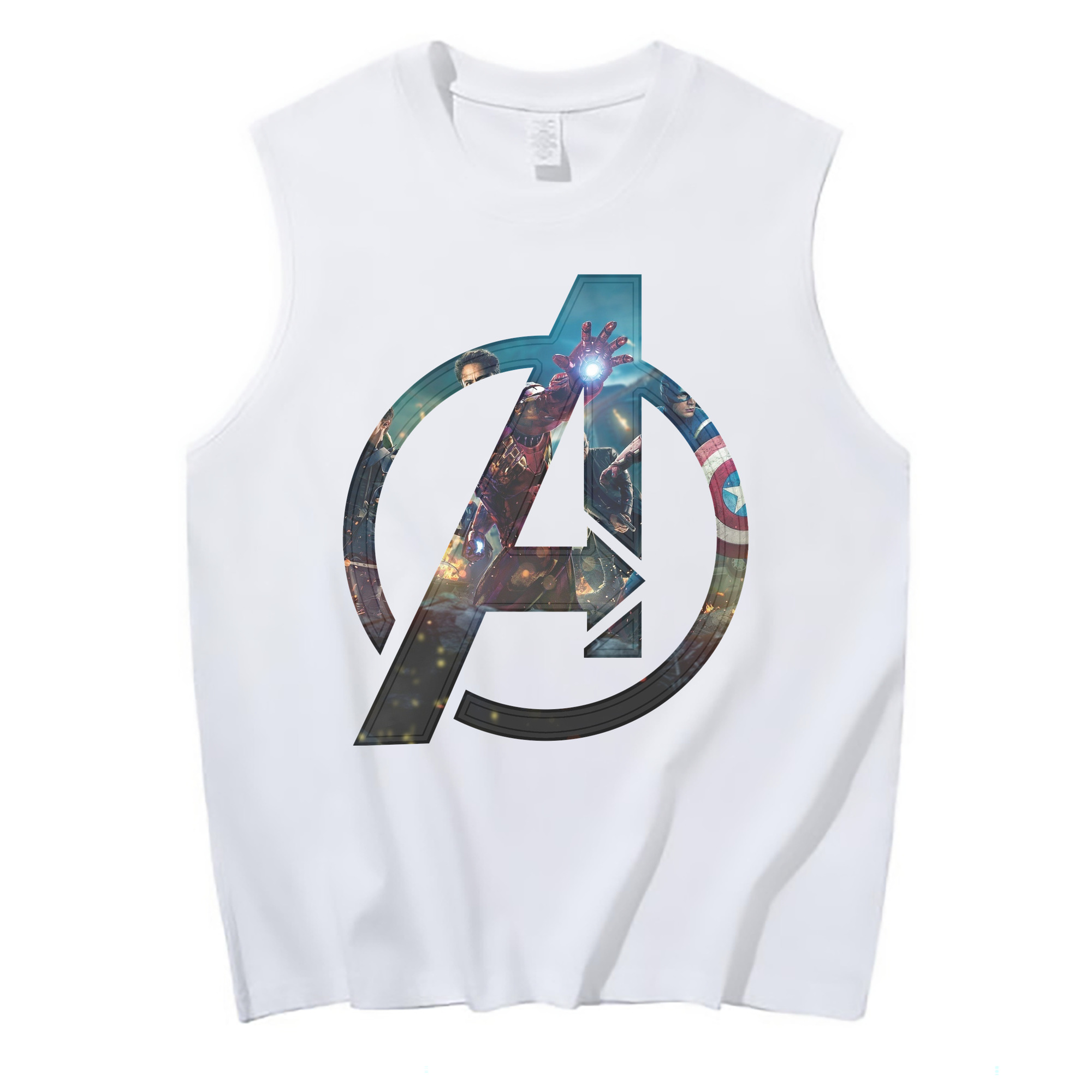 （画像用） アベンジャーズ The Avengers コットン100％タンクトップ（フロントプリント）