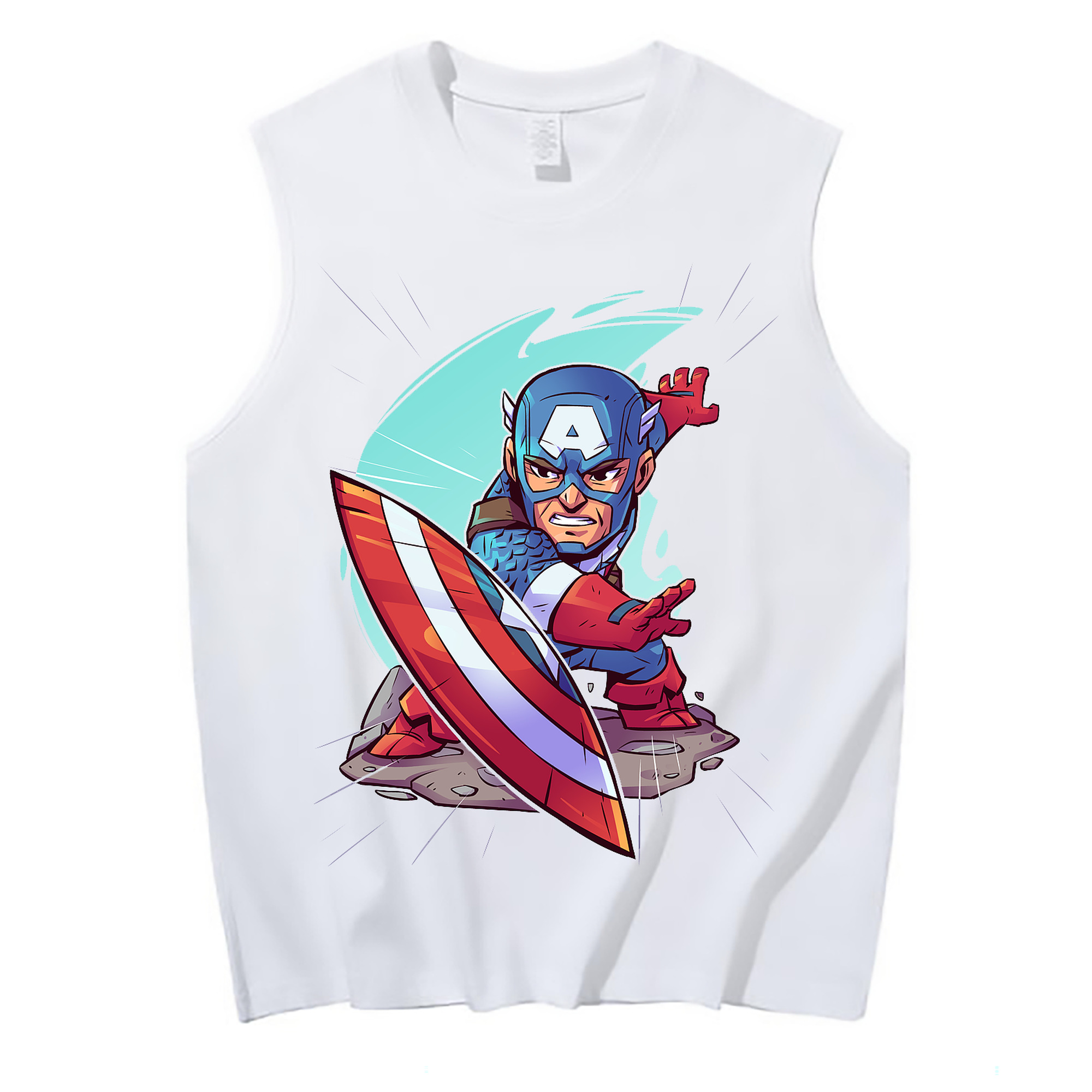 （画像用） アベンジャーズ The Avengers コットン100％タンクトップ（フロントプリント）