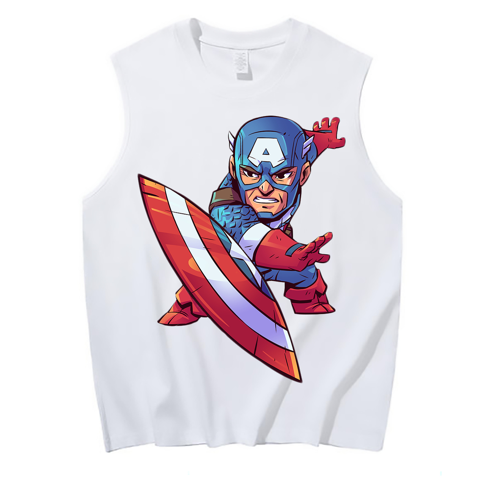 （画像用） アベンジャーズ The Avengers コットン100％タンクトップ（フロントプリント）