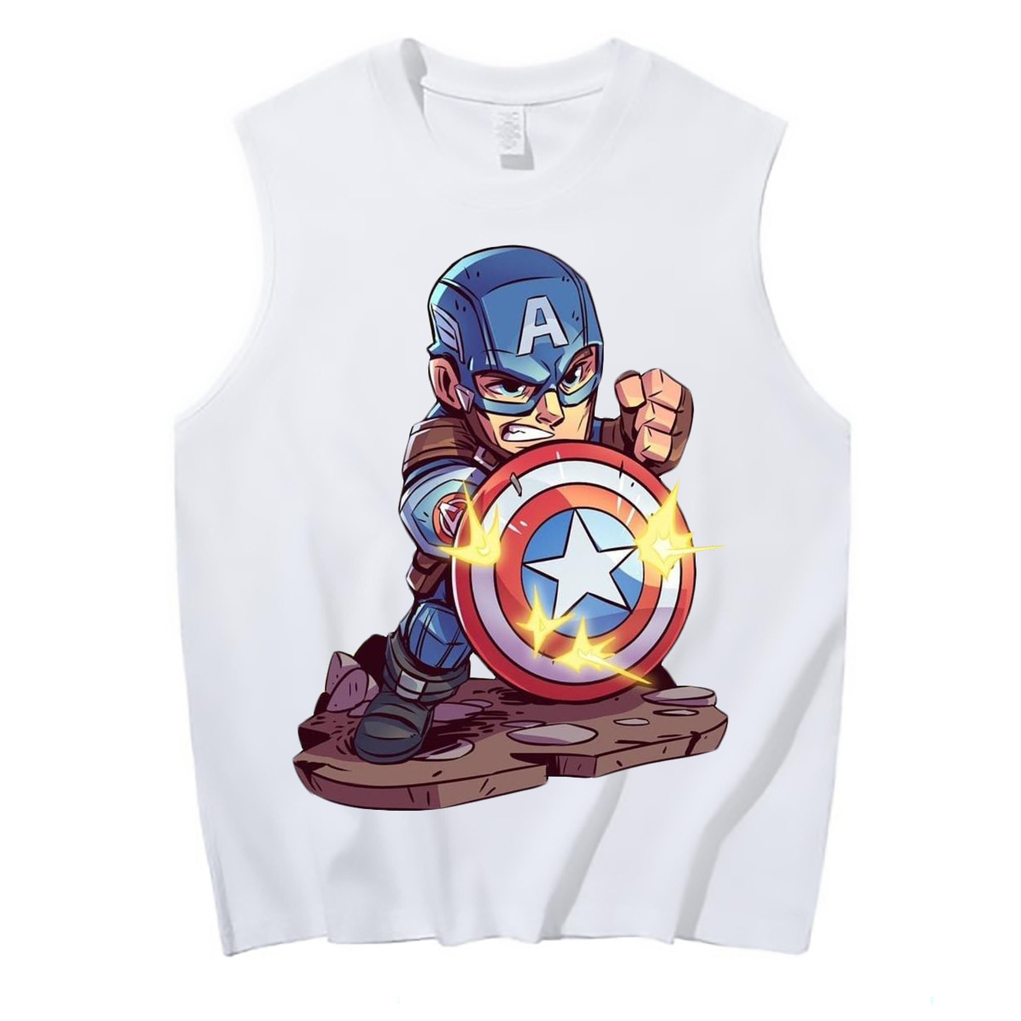（画像用） アベンジャーズ The Avengers コットン100％タンクトップ（フロントプリント）