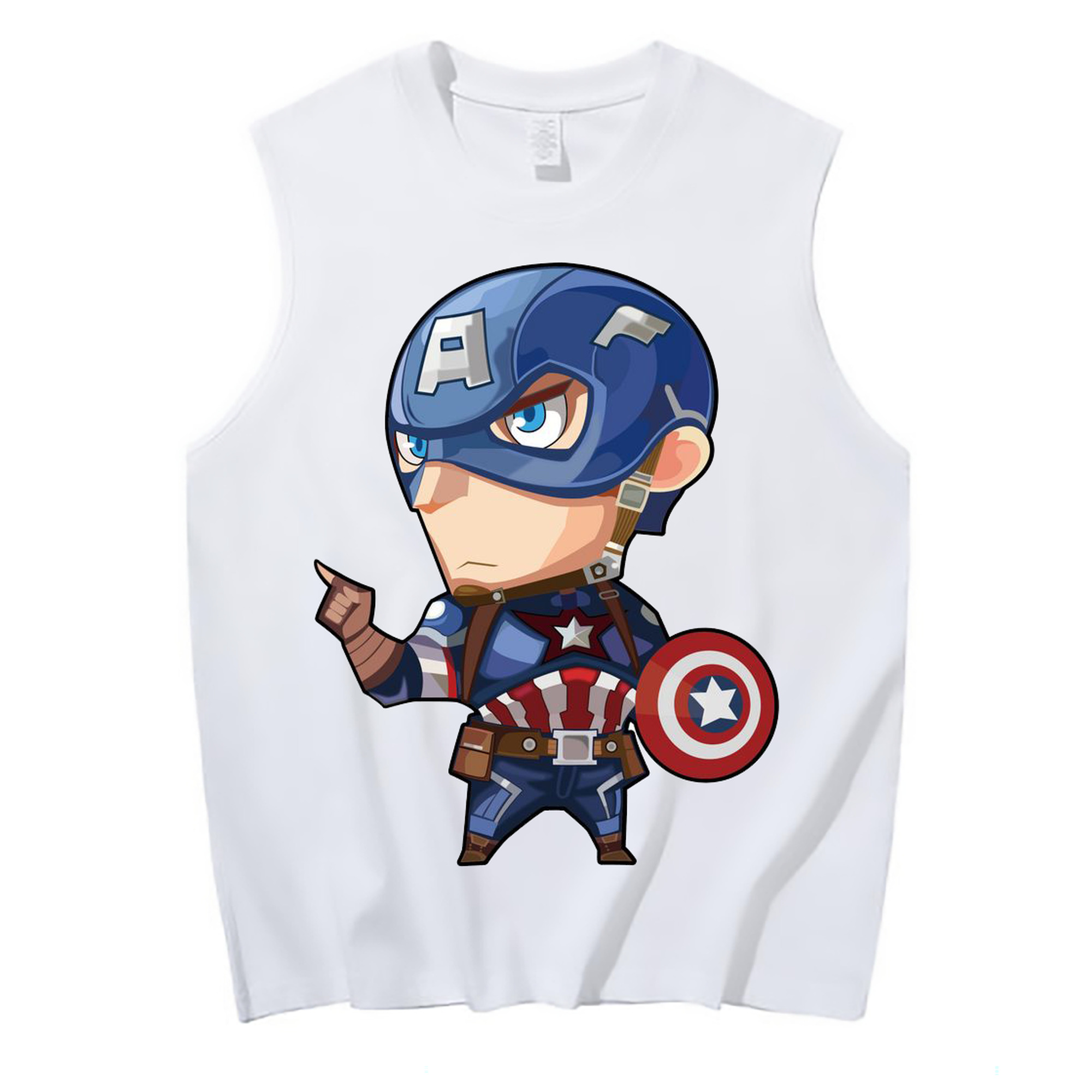 （画像用） アベンジャーズ The Avengers コットン100％タンクトップ（フロントプリント）