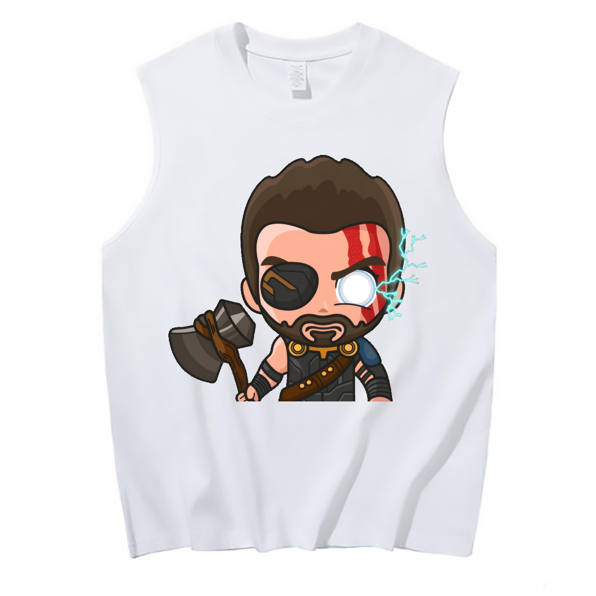 （画像用） アベンジャーズ The Avengers コットン100％タンクトップ（フロントプリント）